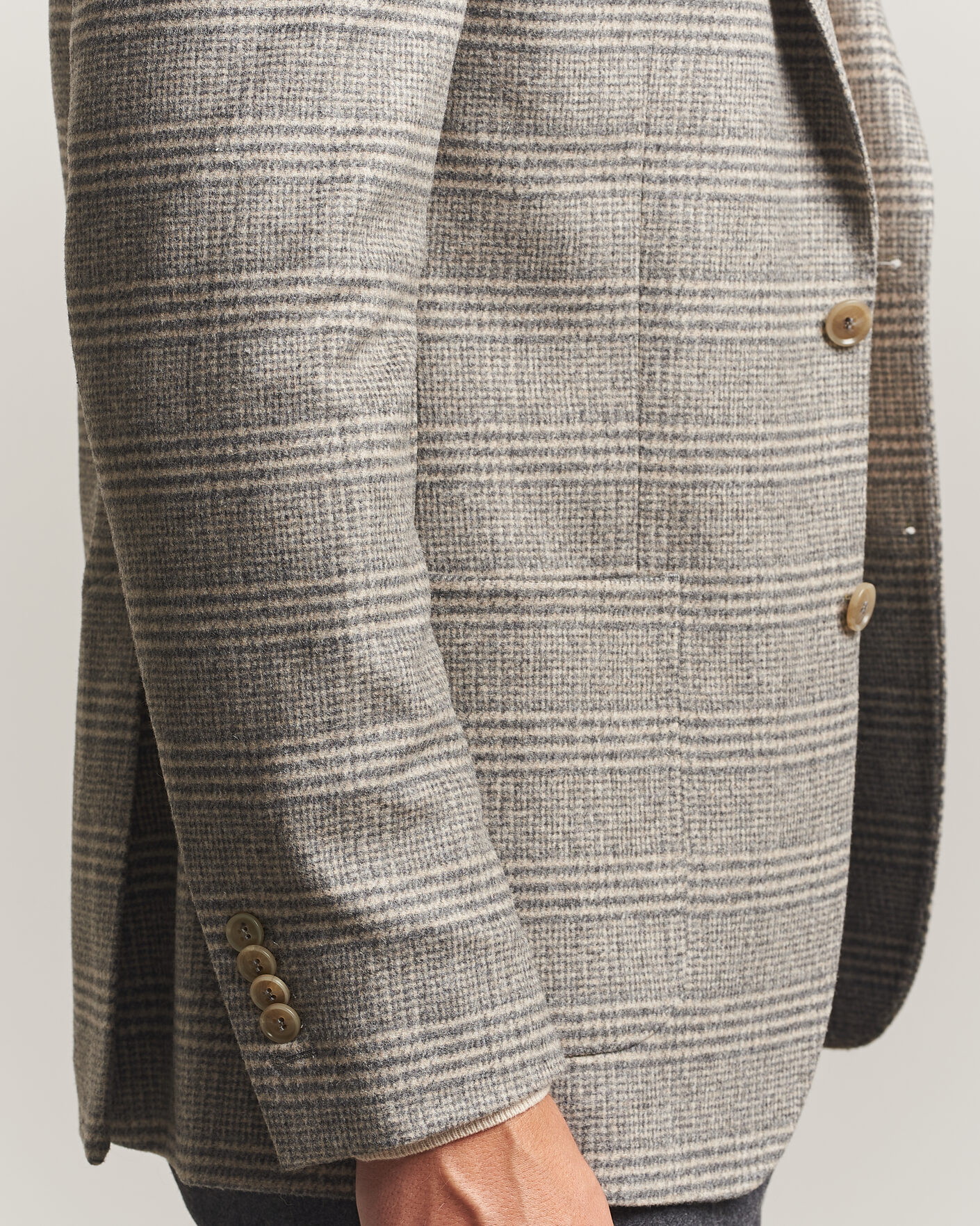Heren | Blazers | Morris | Soft Glencheck Blazer Brown