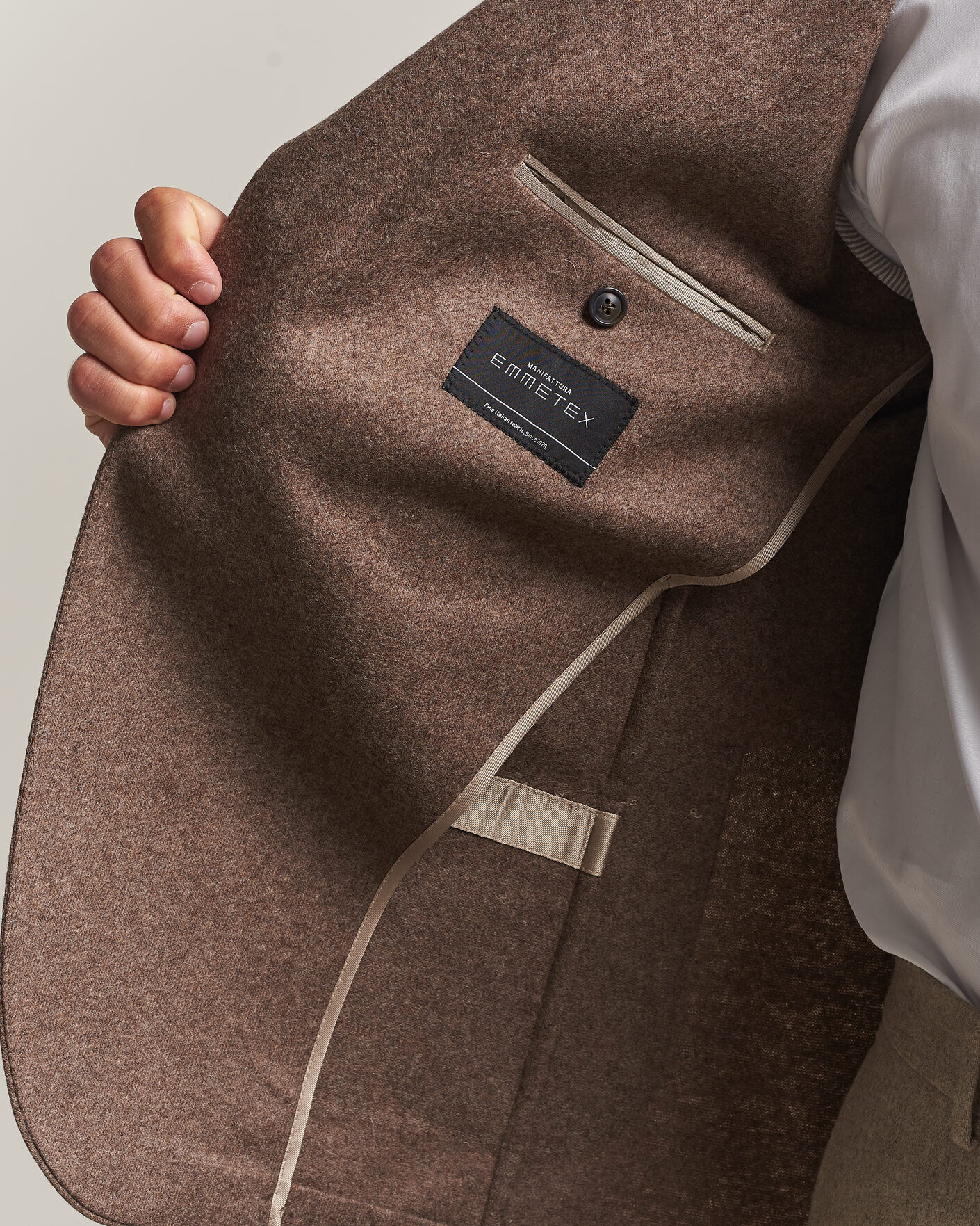 Heren | Blazers | Morris | Wool Jersey Blazer Brown
