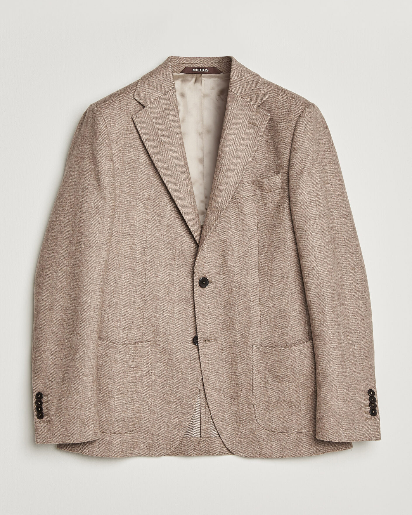 Heren | Blazers | Morris | Soft Herringbone Blazer Khaki