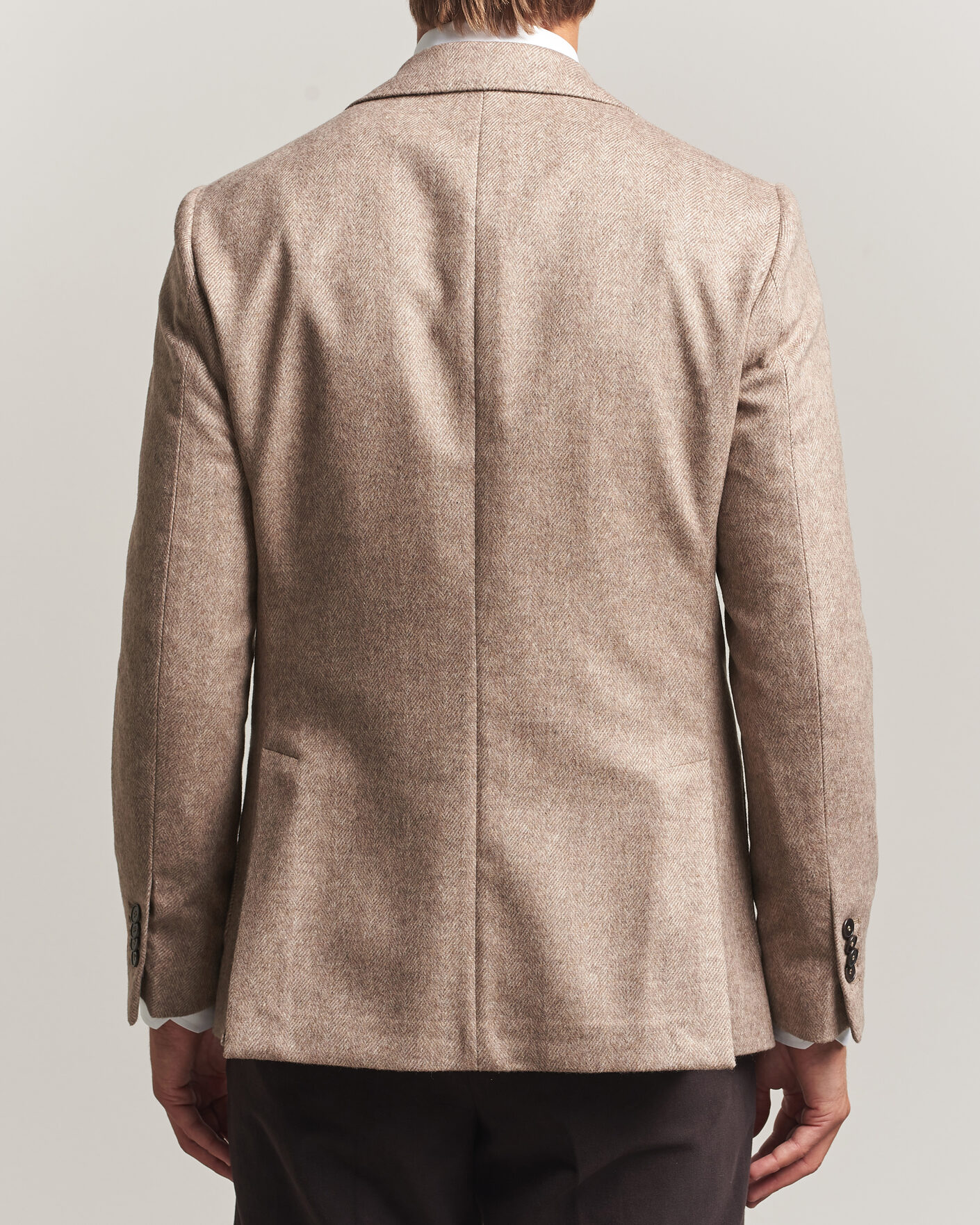 Heren | Blazers | Morris | Soft Herringbone Blazer Khaki