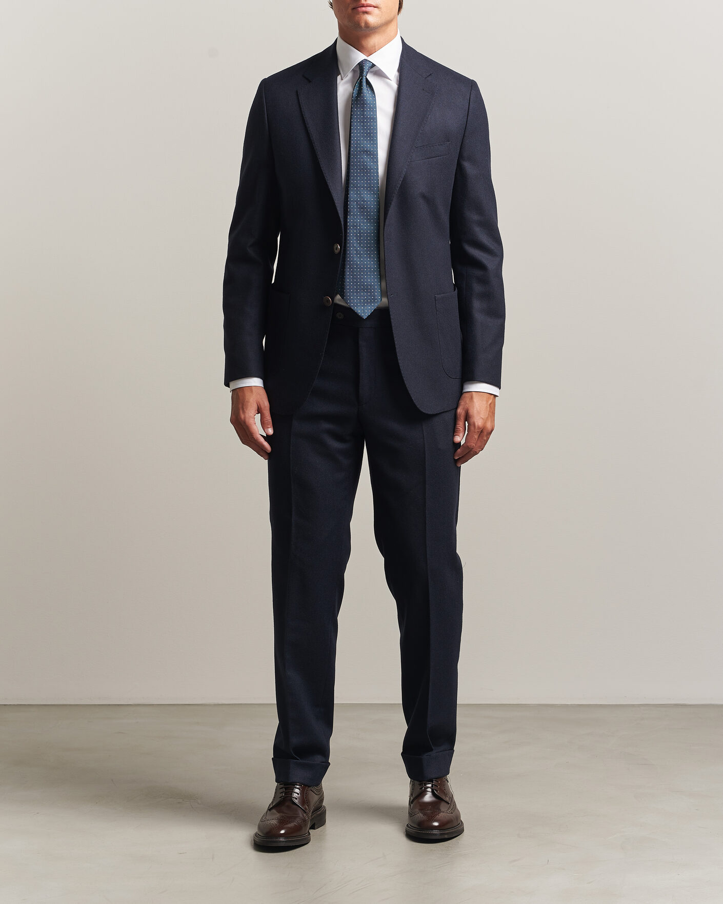 Heren | Blazers | Morris | Flannel Suit Blazer Navy
