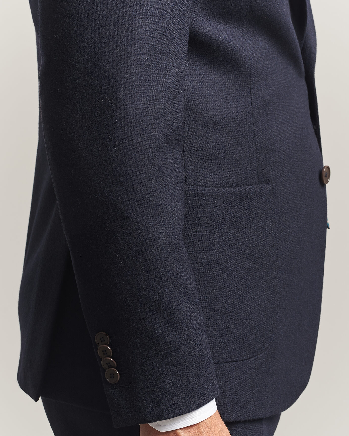 Heren | Blazers | Morris | Flannel Suit Blazer Navy