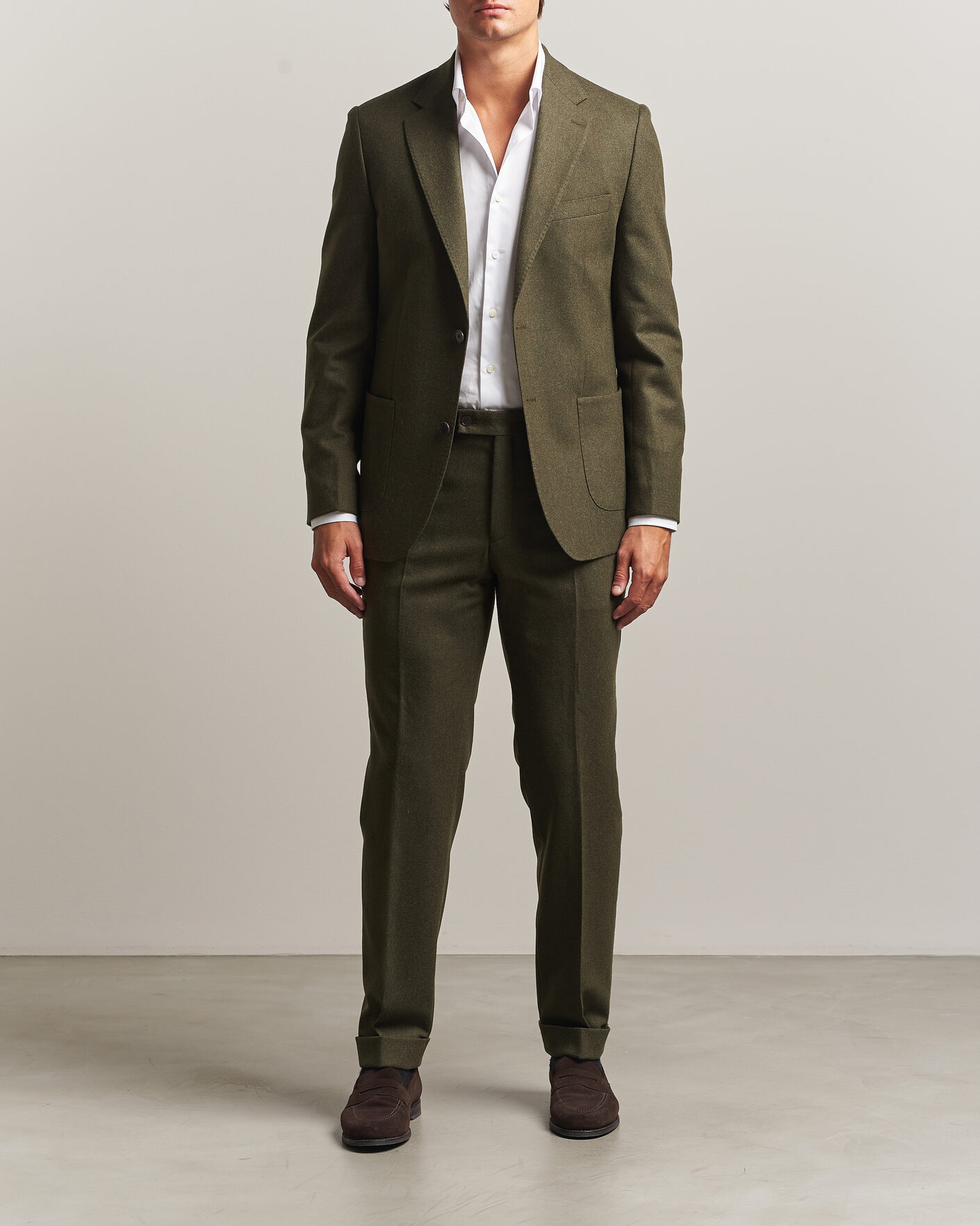 Heren | Blazers | Morris | Flannel Suit Blazer Green