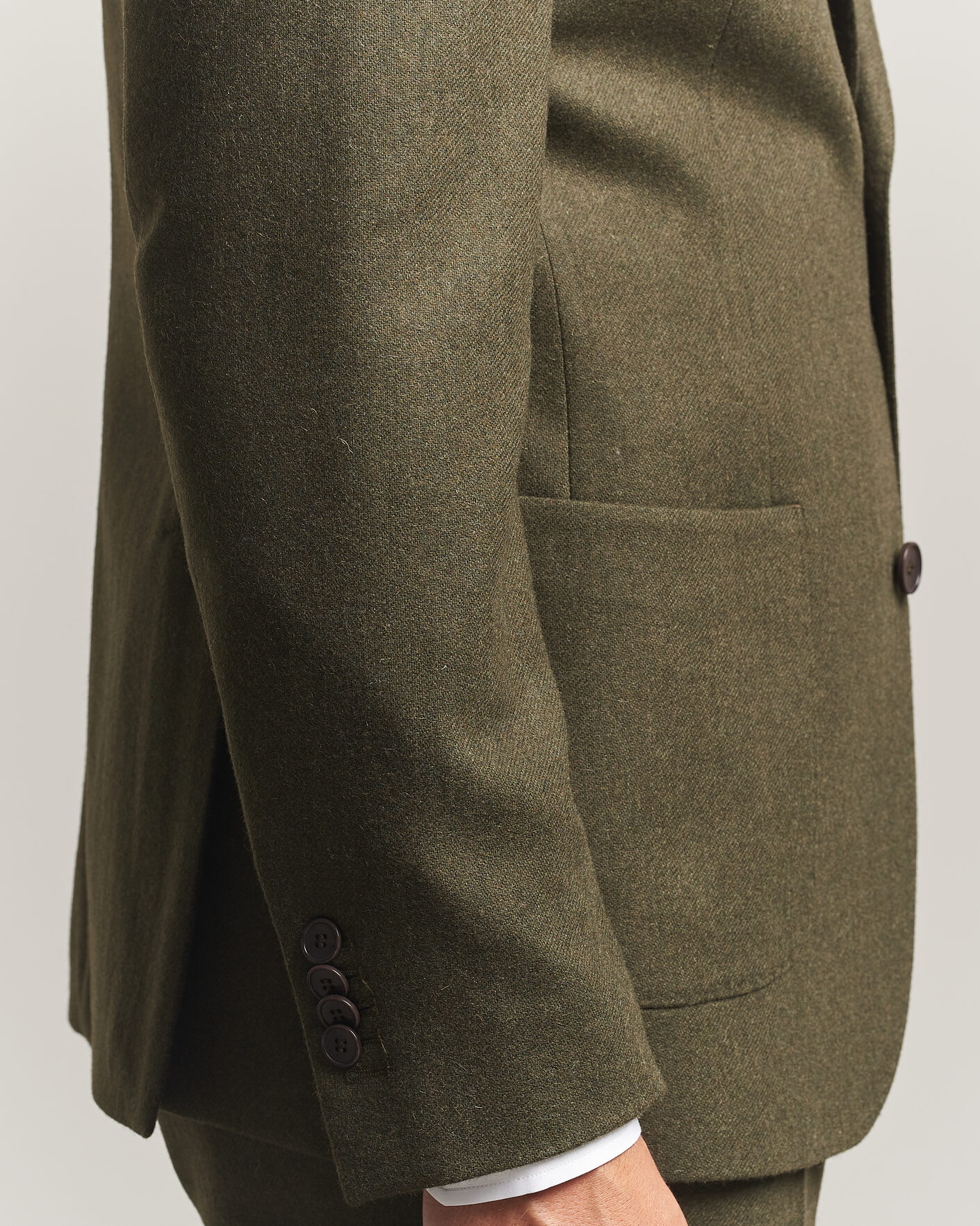 Heren | Blazers | Morris | Flannel Suit Blazer Green