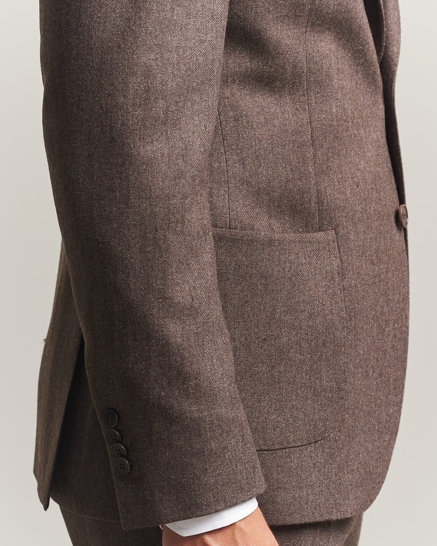 Heren | Blazers | Morris | Flannel Suit Blazer Brown
