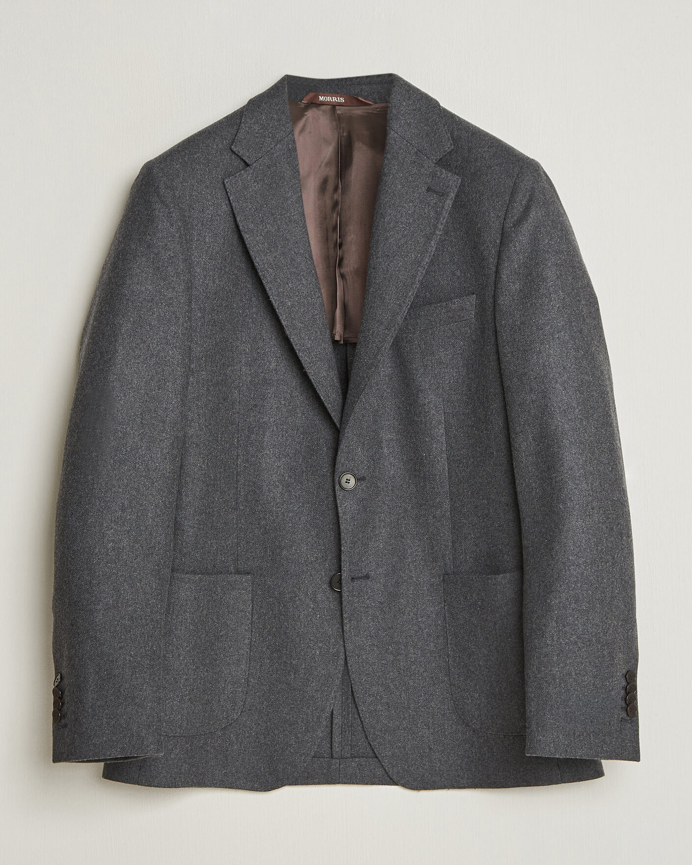Heren | Blazers | Morris | Flannel Suit Blazer Grey