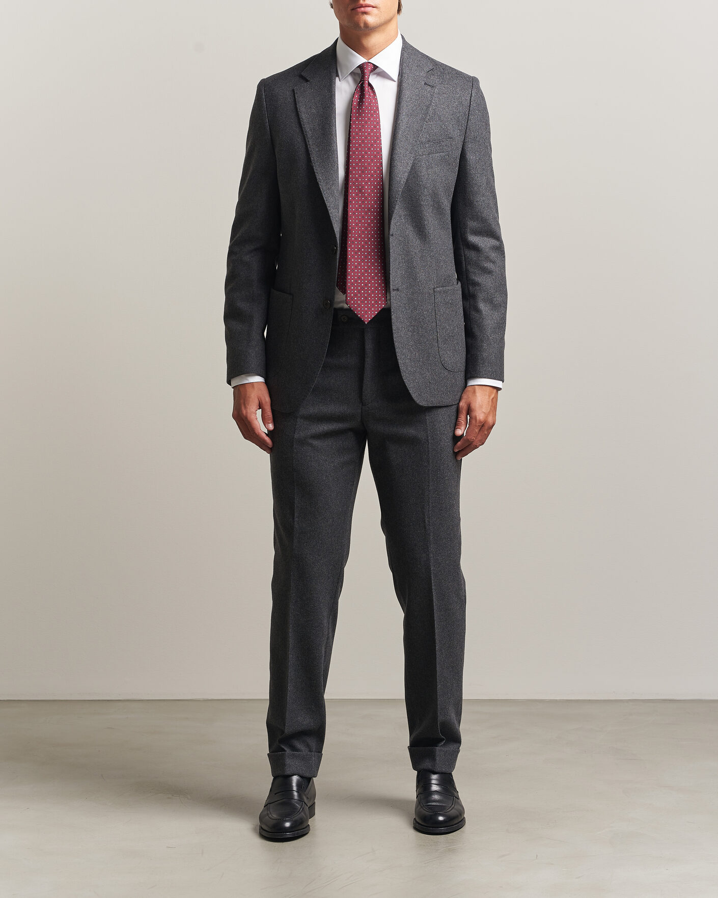 Heren | Blazers | Morris | Flannel Suit Blazer Grey