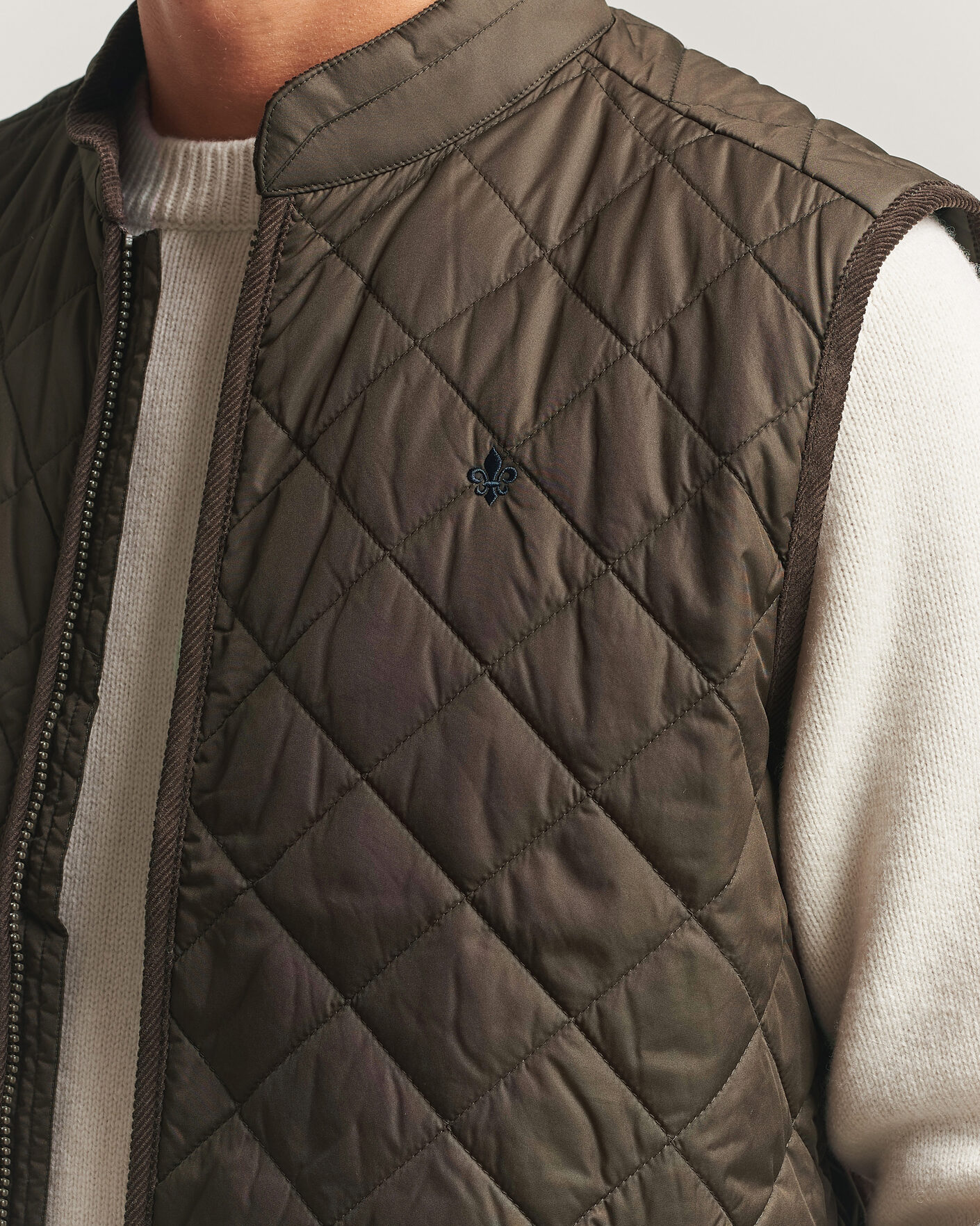 Heren | Gilets | Morris | Teddy Quilted Vest Brown