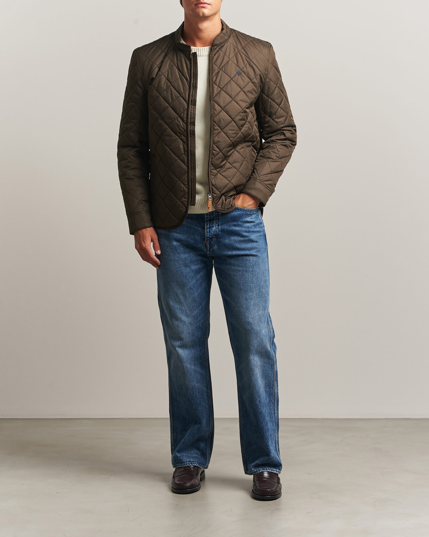 Heren | Jassen | Morris | Teddy Quilted Jacket Brown