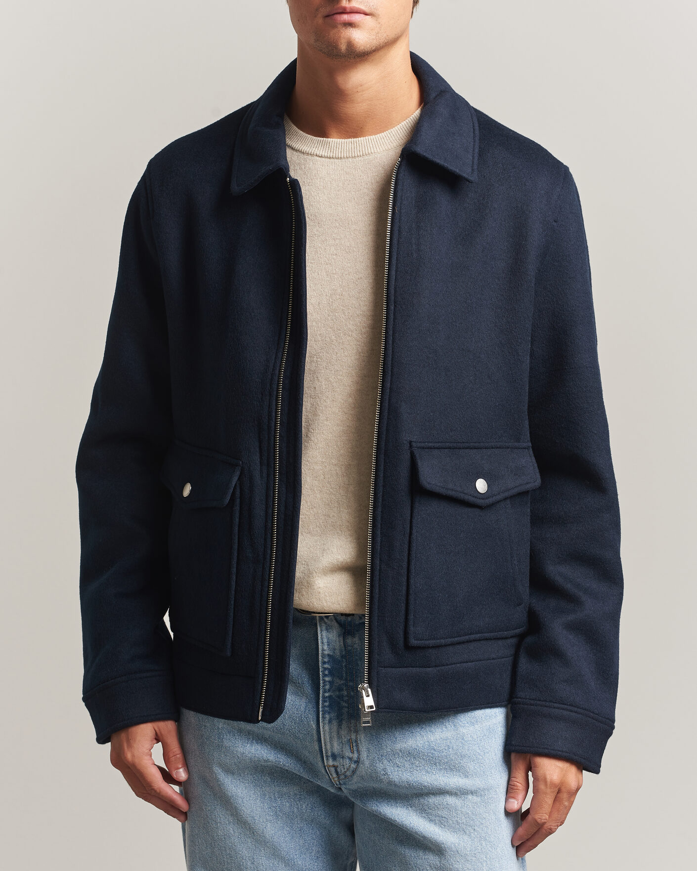 Heren | Jassen | Morris | Wallace Wool Jacket Blue