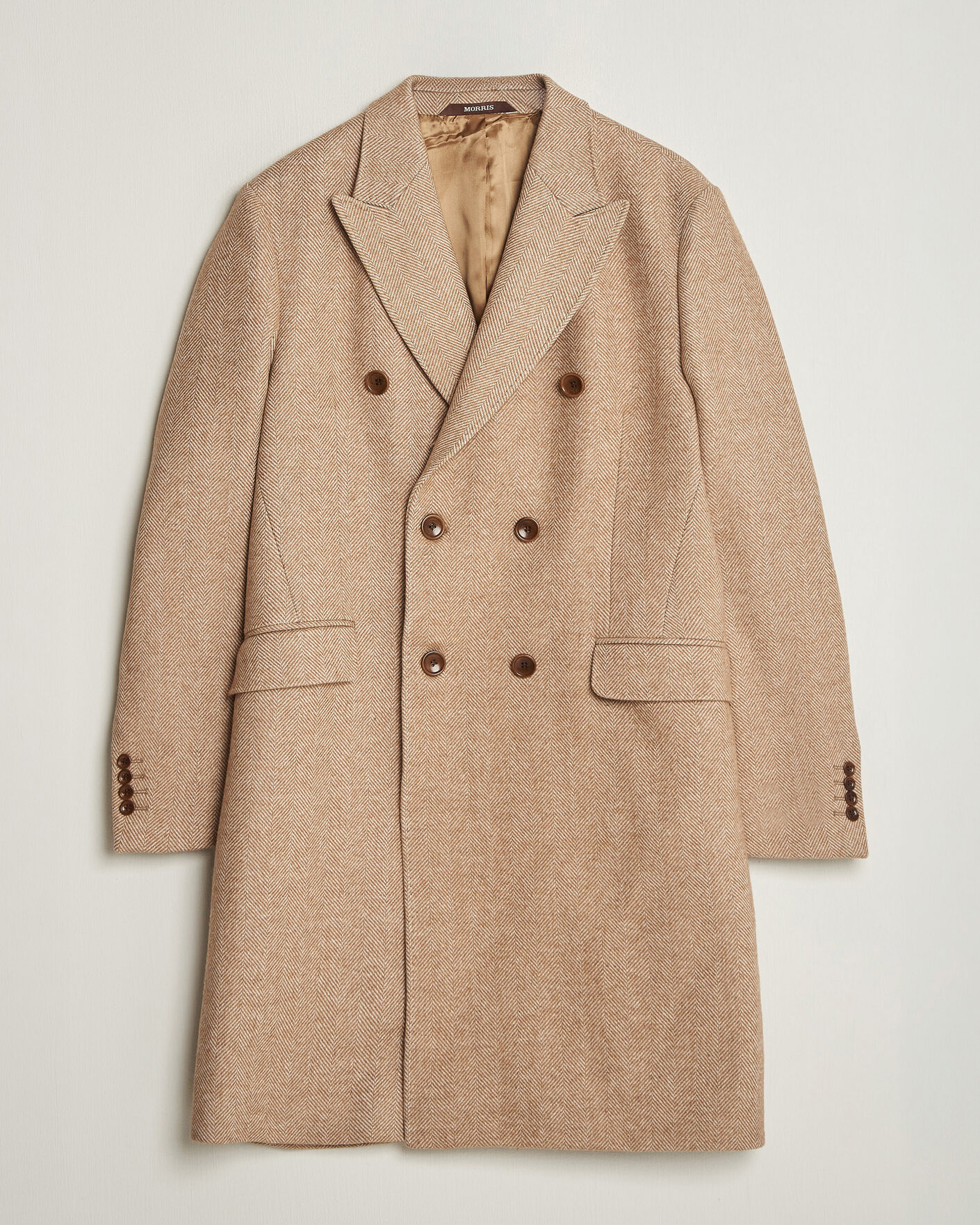 Heren | Jassen | Morris | Herringbone DB Coat Camel