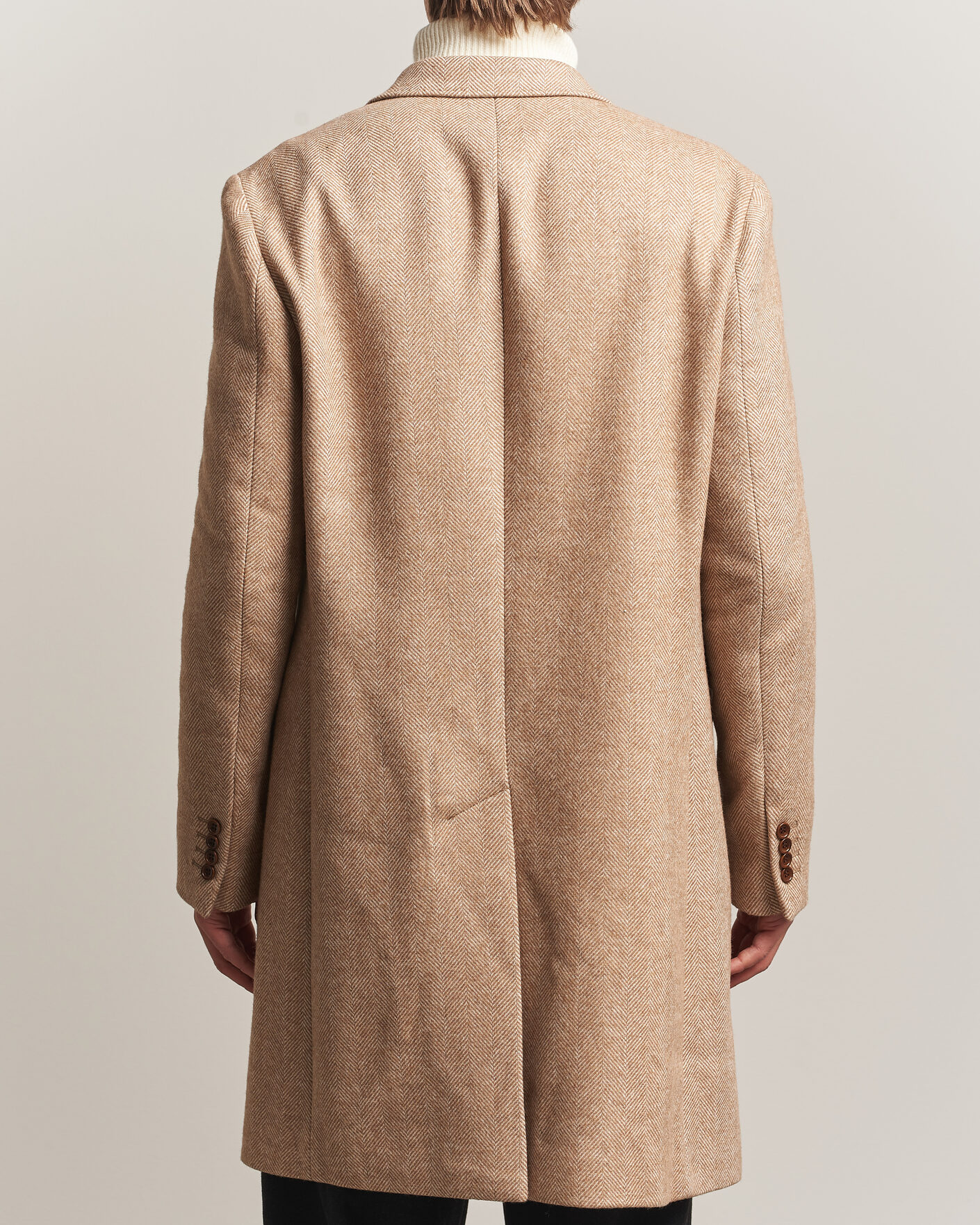 Heren | Jassen | Morris | Herringbone DB Coat Camel
