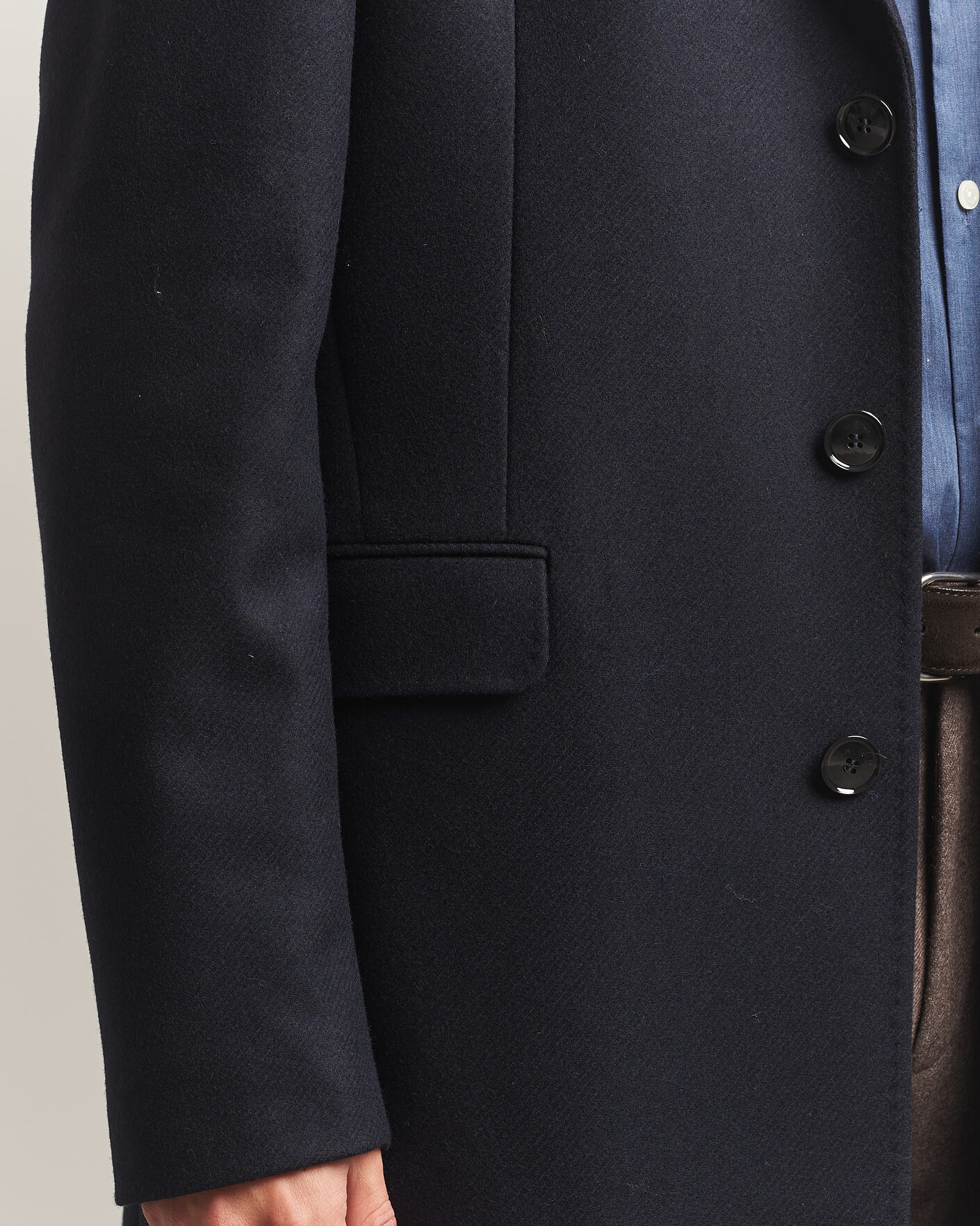 Heren | Jassen | Morris | Ben Wool Coat Navy