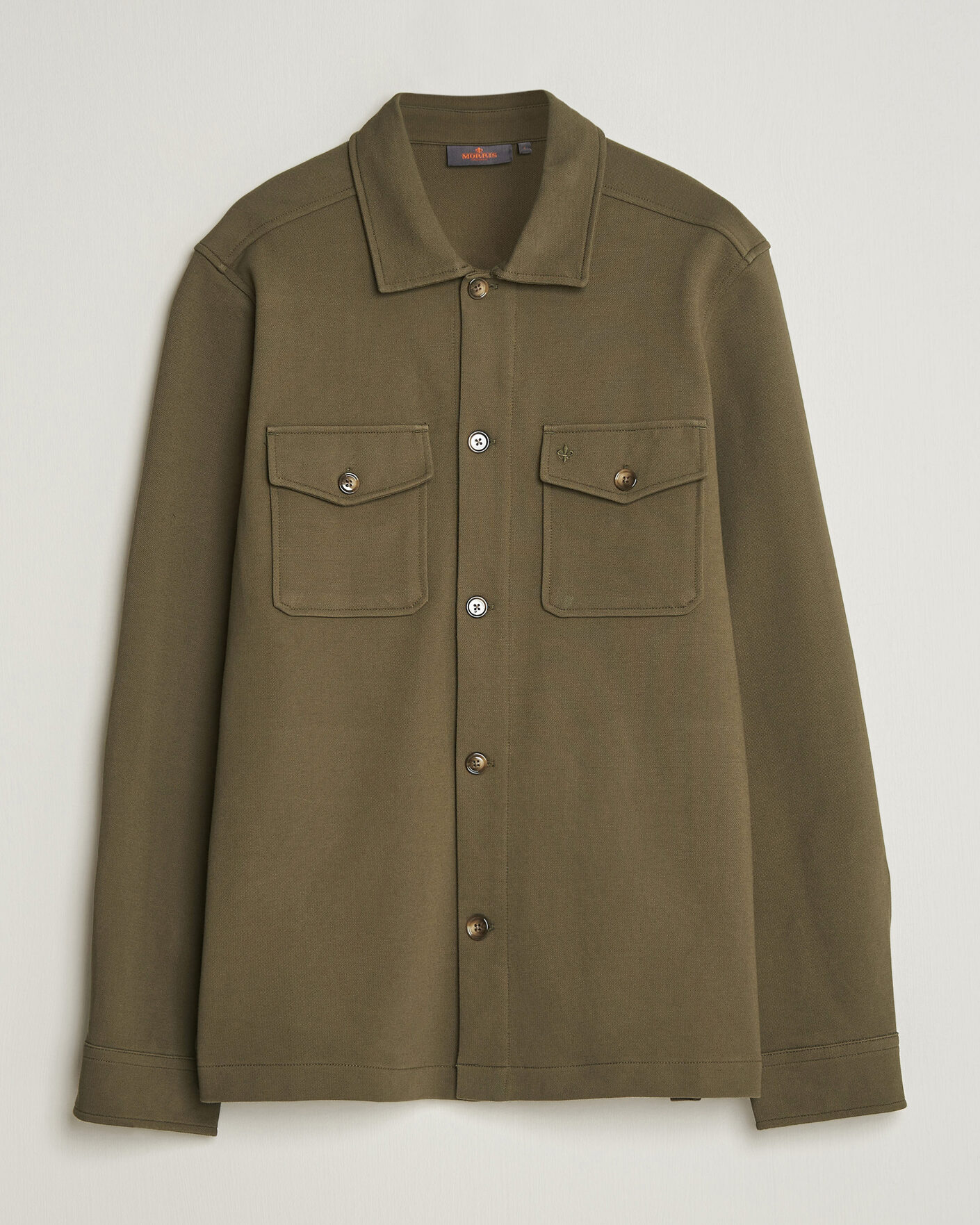 Heren | Overhemden | Morris | Andrew Jersey Overshirt Olive