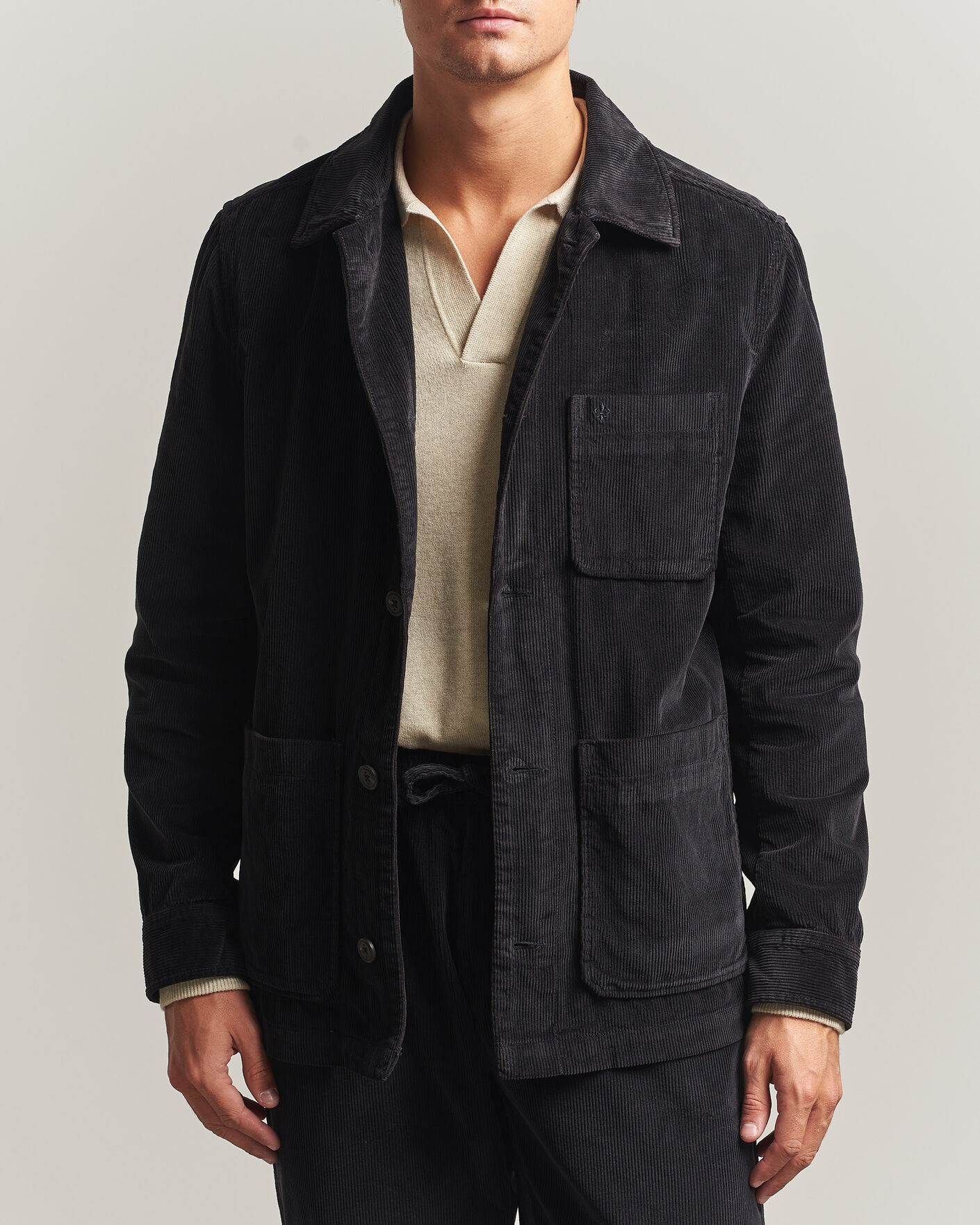 Heren | Overhemden | Morris | Fenix Cord Shirt Jacket Blue