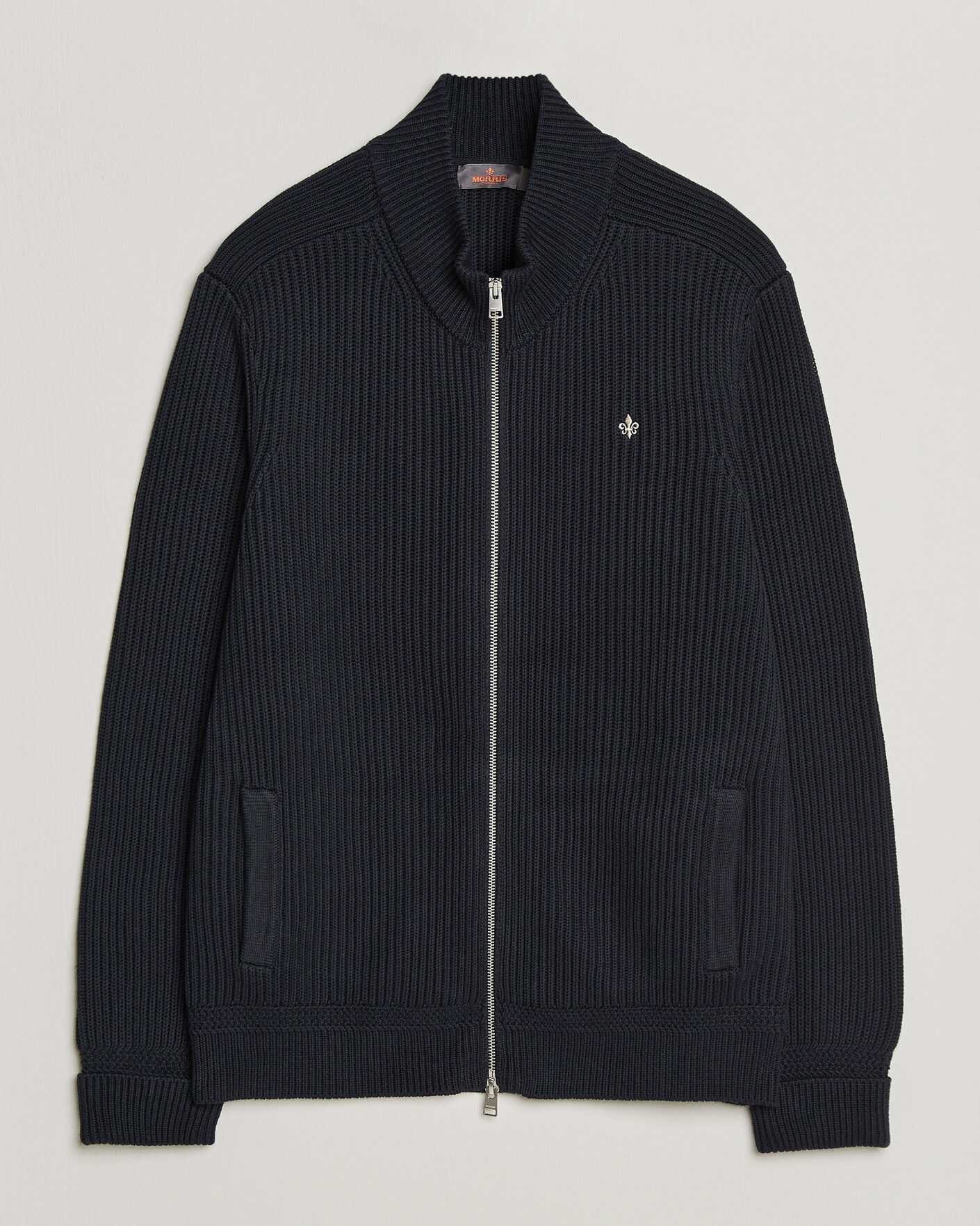 Heren | Truien | Morris | Duncan Zip Cardigan Old Blue