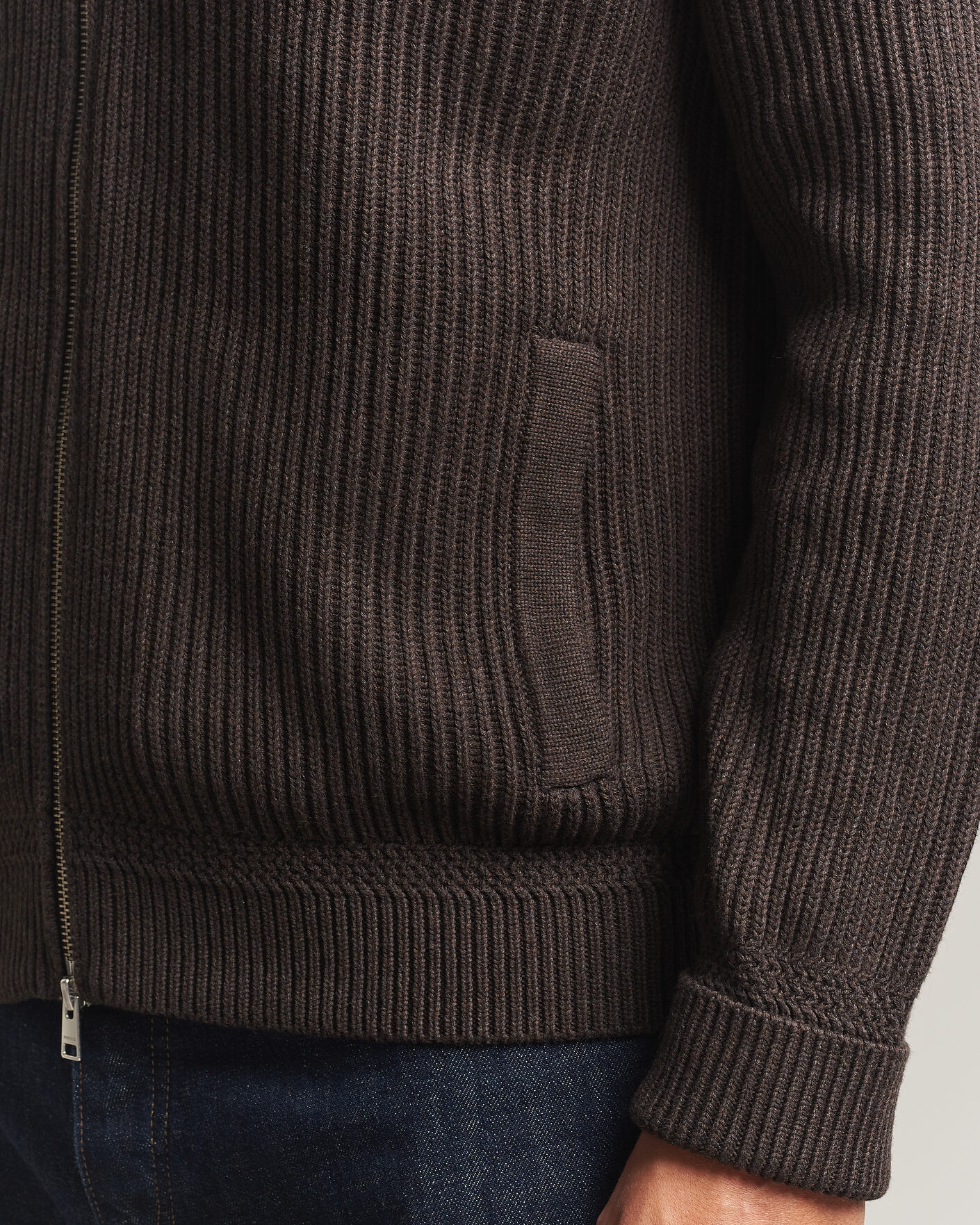 Heren | Truien | Morris | Duncan Zip Cardigan Brown