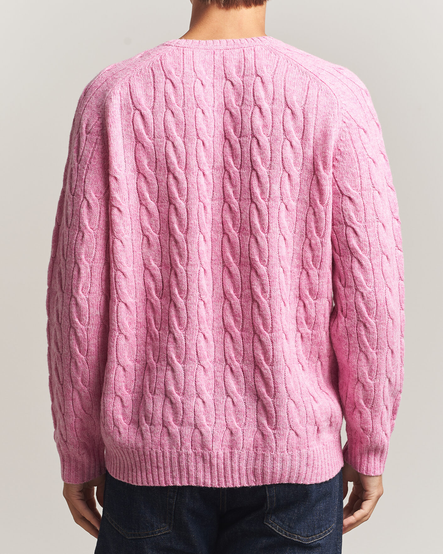 Heren | Truien | Morris | Archard Cable Sweater Pink