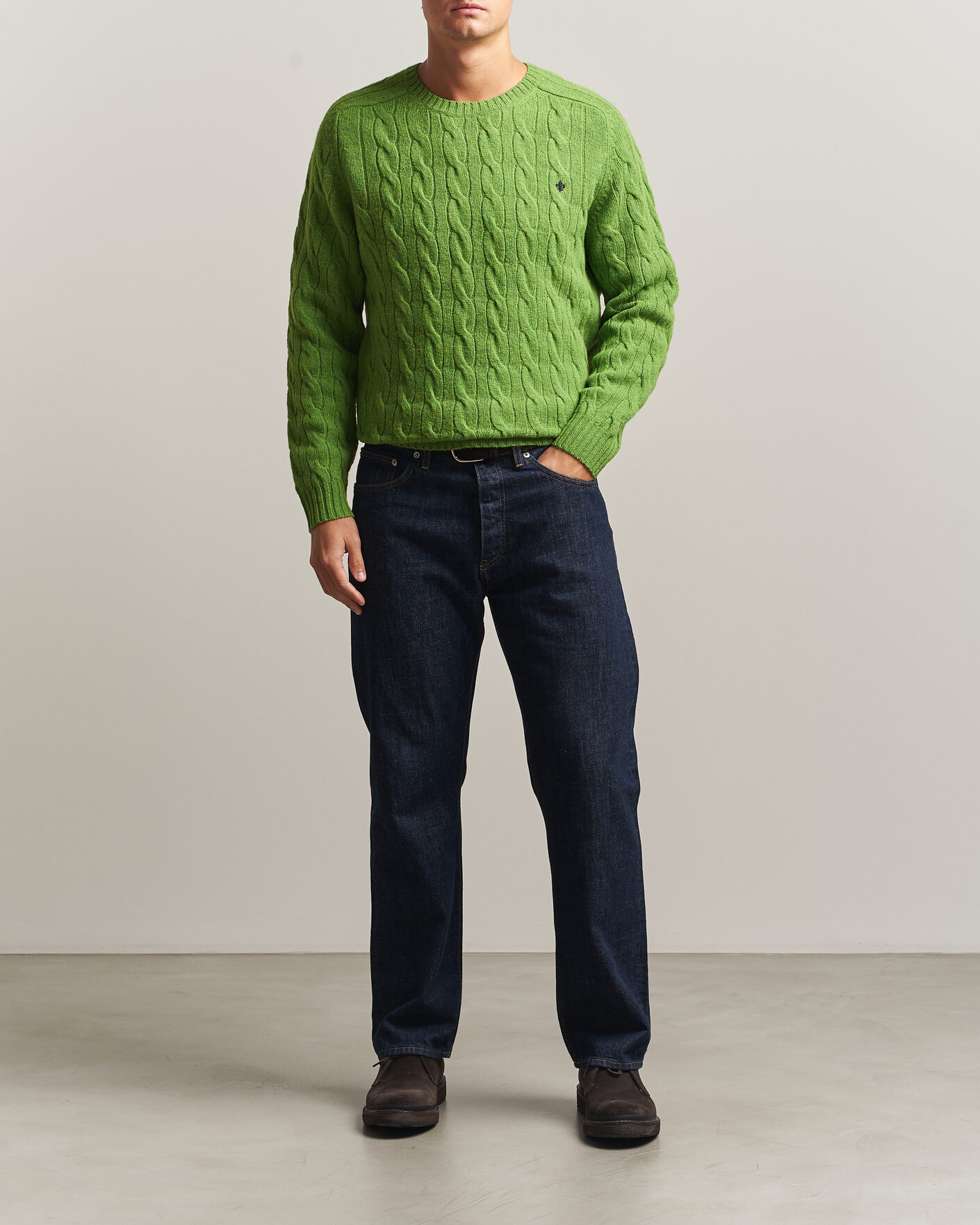 Heren | Truien | Morris | Archard Cable Sweater Green
