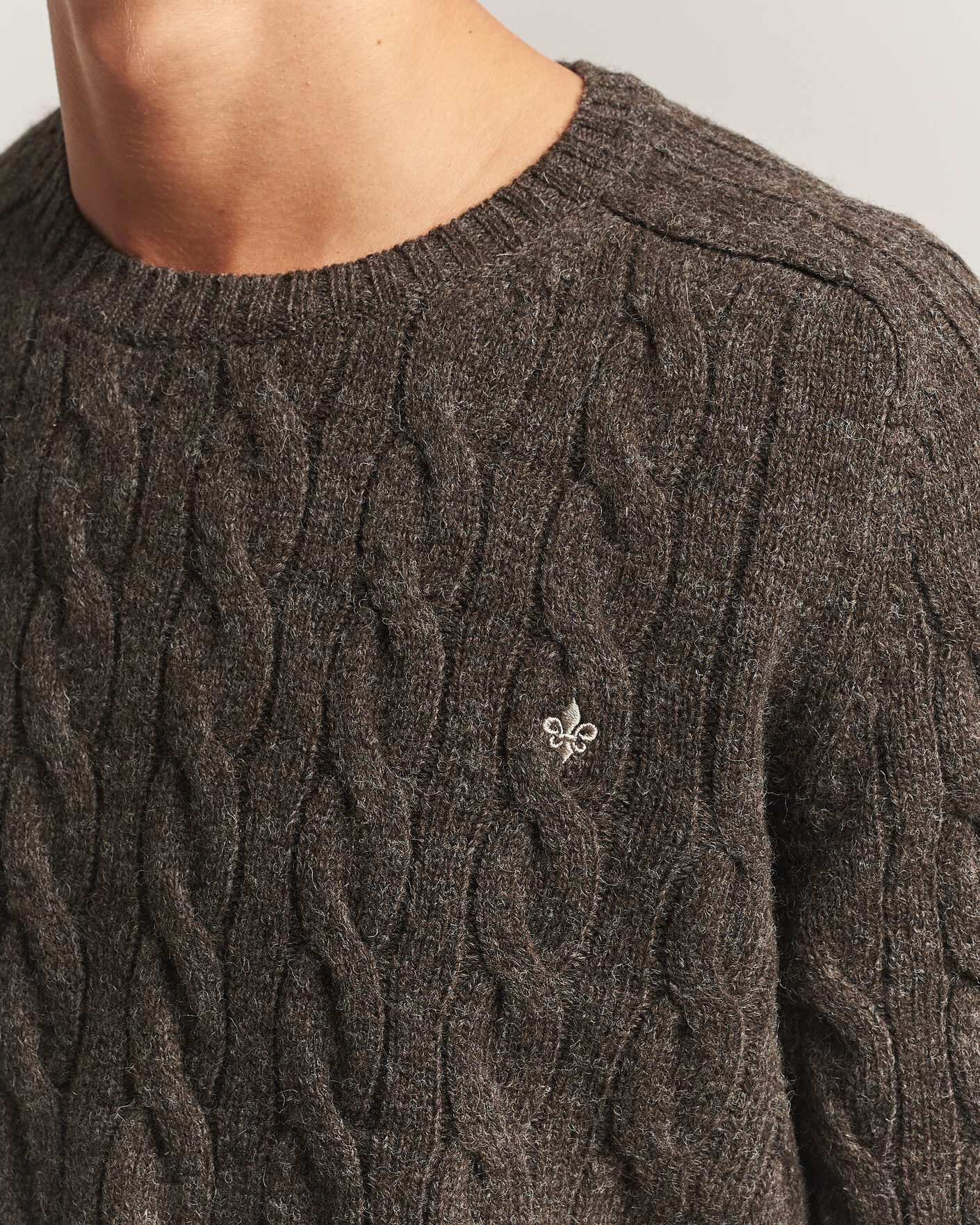 Heren | Truien | Morris | Archard Cable Sweater Brown