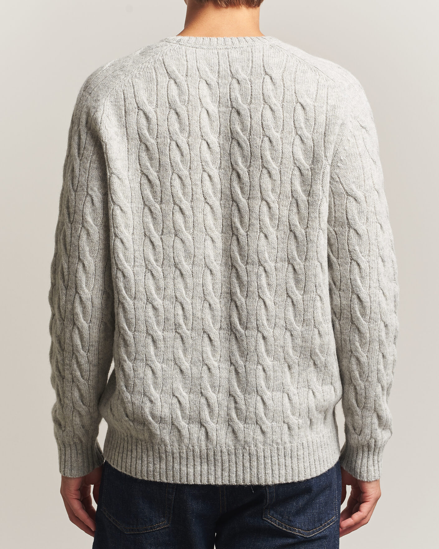 Heren | Truien | Morris | Archard Cable Sweater Grey