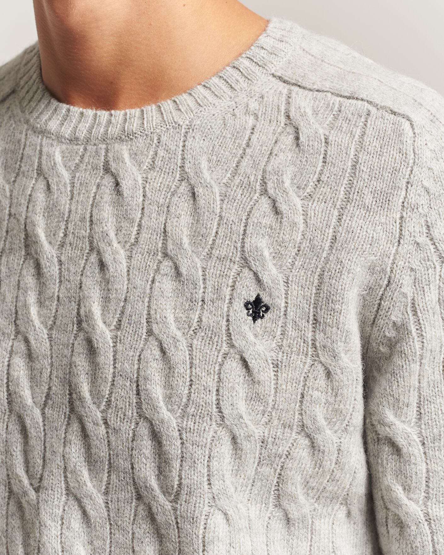 Heren | Truien | Morris | Archard Cable Sweater Grey