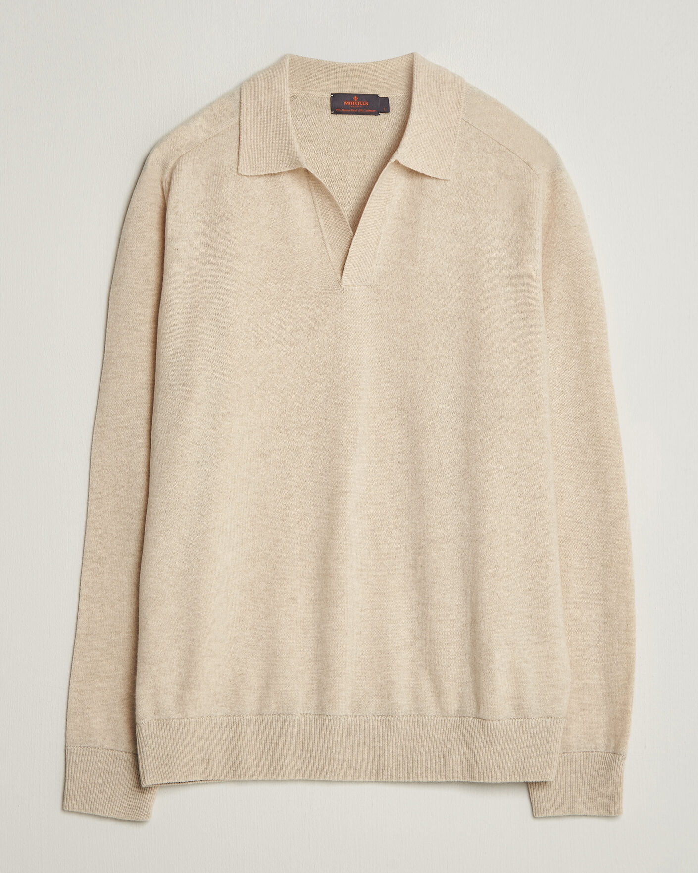 Heren | Truien | Morris | Wilfred Cashmere Resort Polo Off White