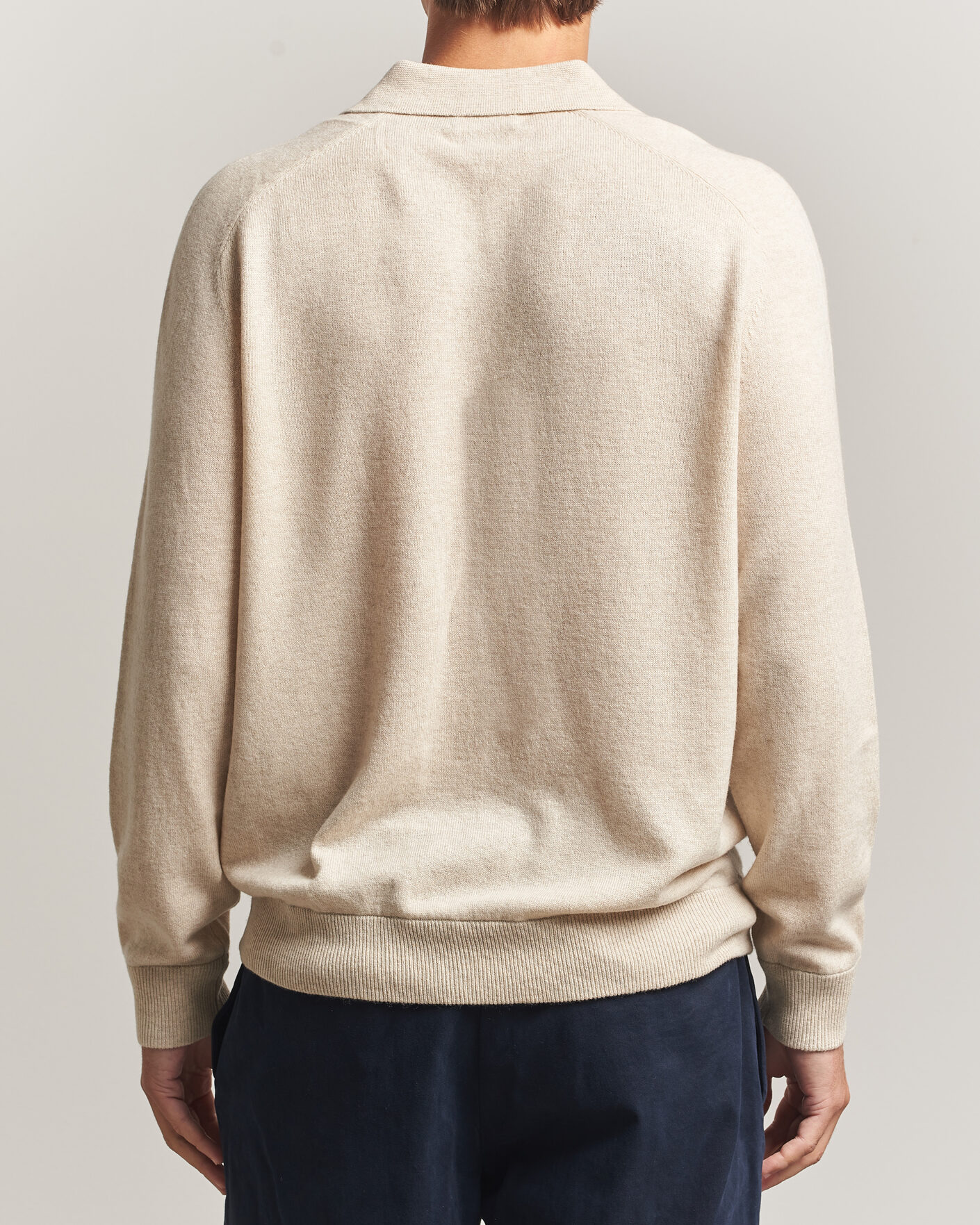 Heren | Truien | Morris | Wilfred Cashmere Resort Polo Off White