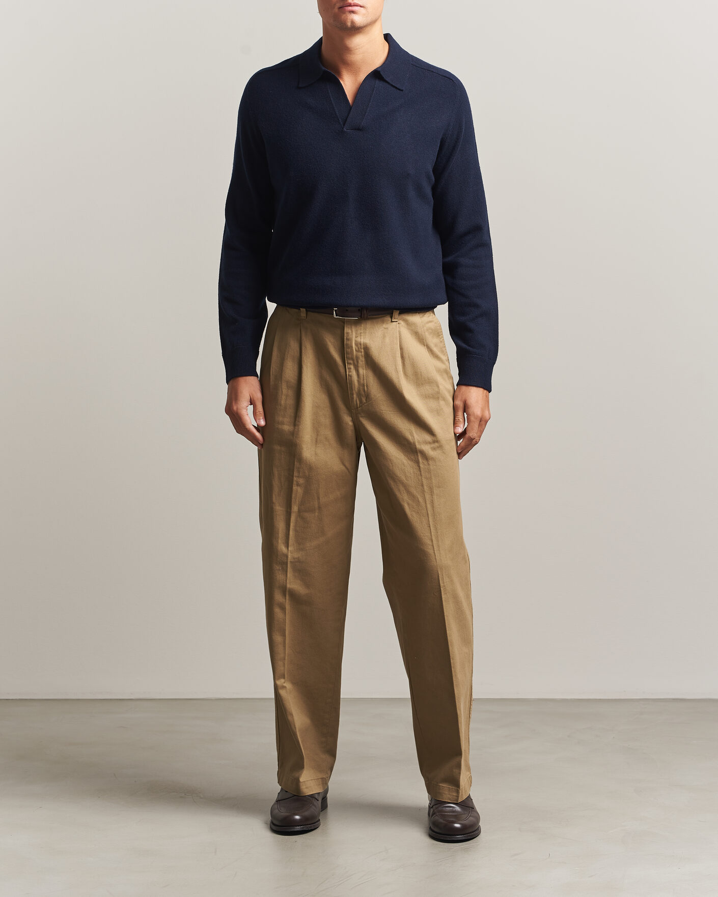 Heren | Truien | Morris | Wilfred Cashmere Resort Polo Navy