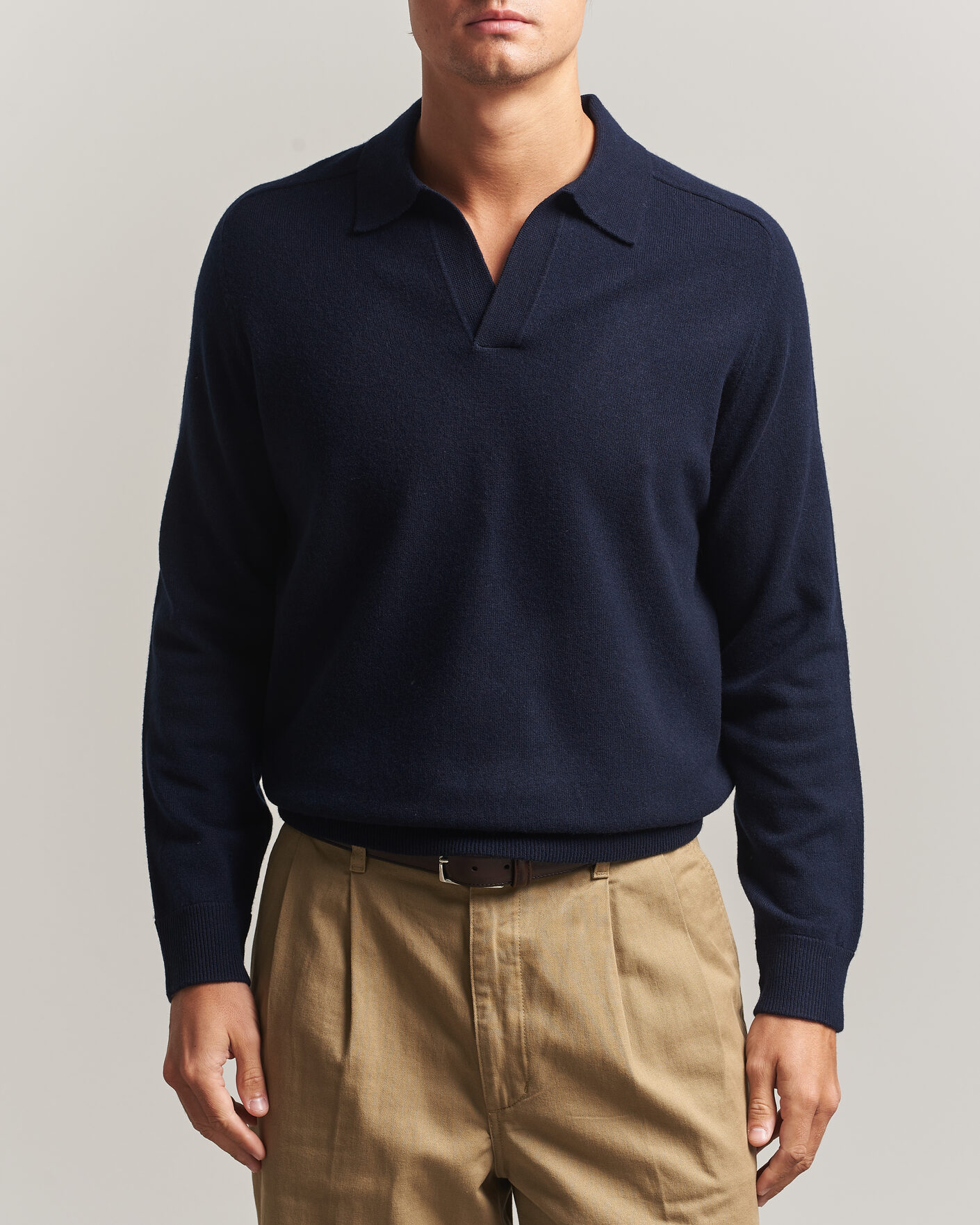 Heren | Truien | Morris | Wilfred Cashmere Resort Polo Navy