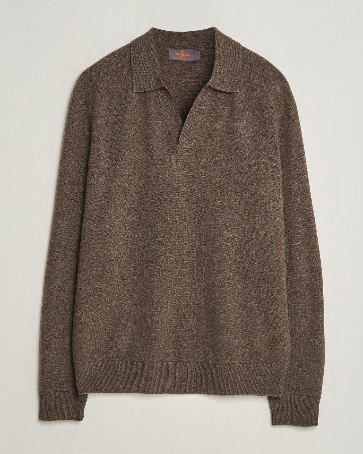 Heren | Truien | Morris | Wilfred Cashmere Resort Polo Brown
