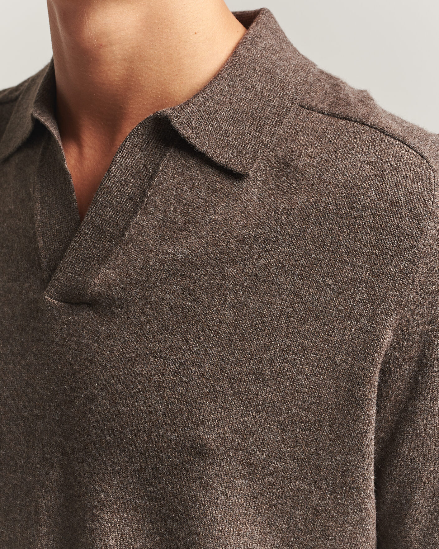 Heren | Truien | Morris | Wilfred Cashmere Resort Polo Brown