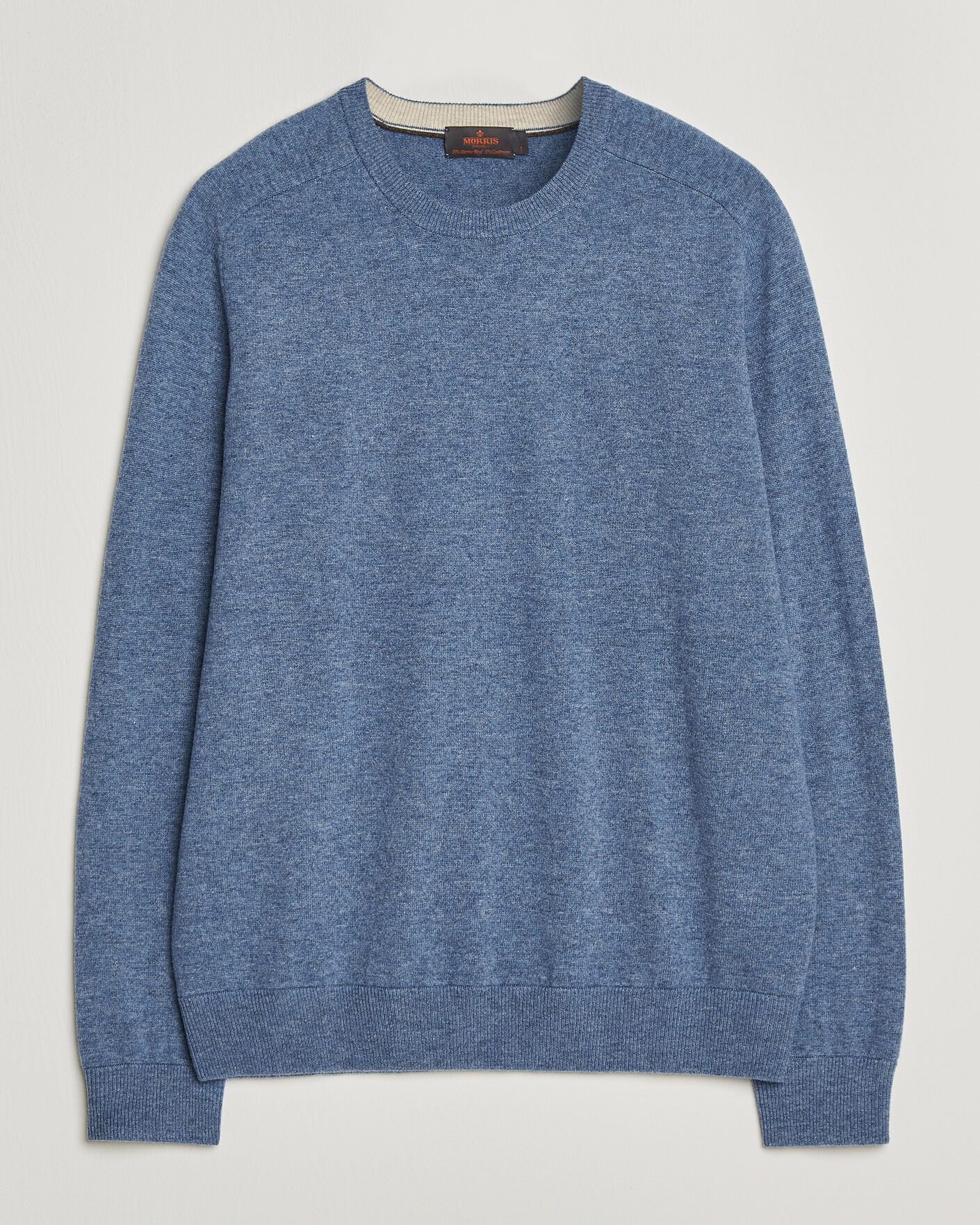 Heren | Truien | Morris | Wilfred Cashmere O-Neck Light Blue