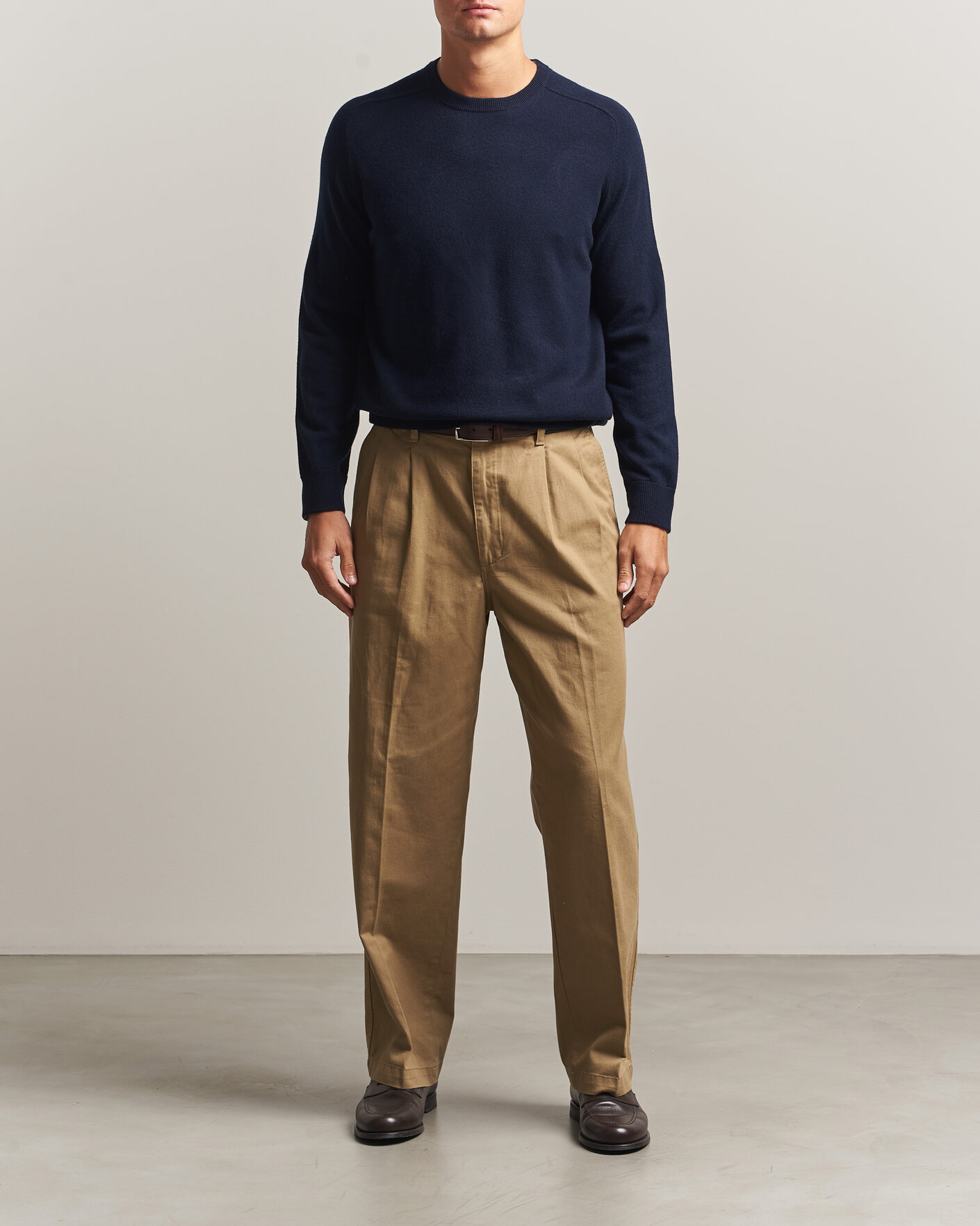 Heren | Truien | Morris | Wilfred Cashmere O-Neck Navy