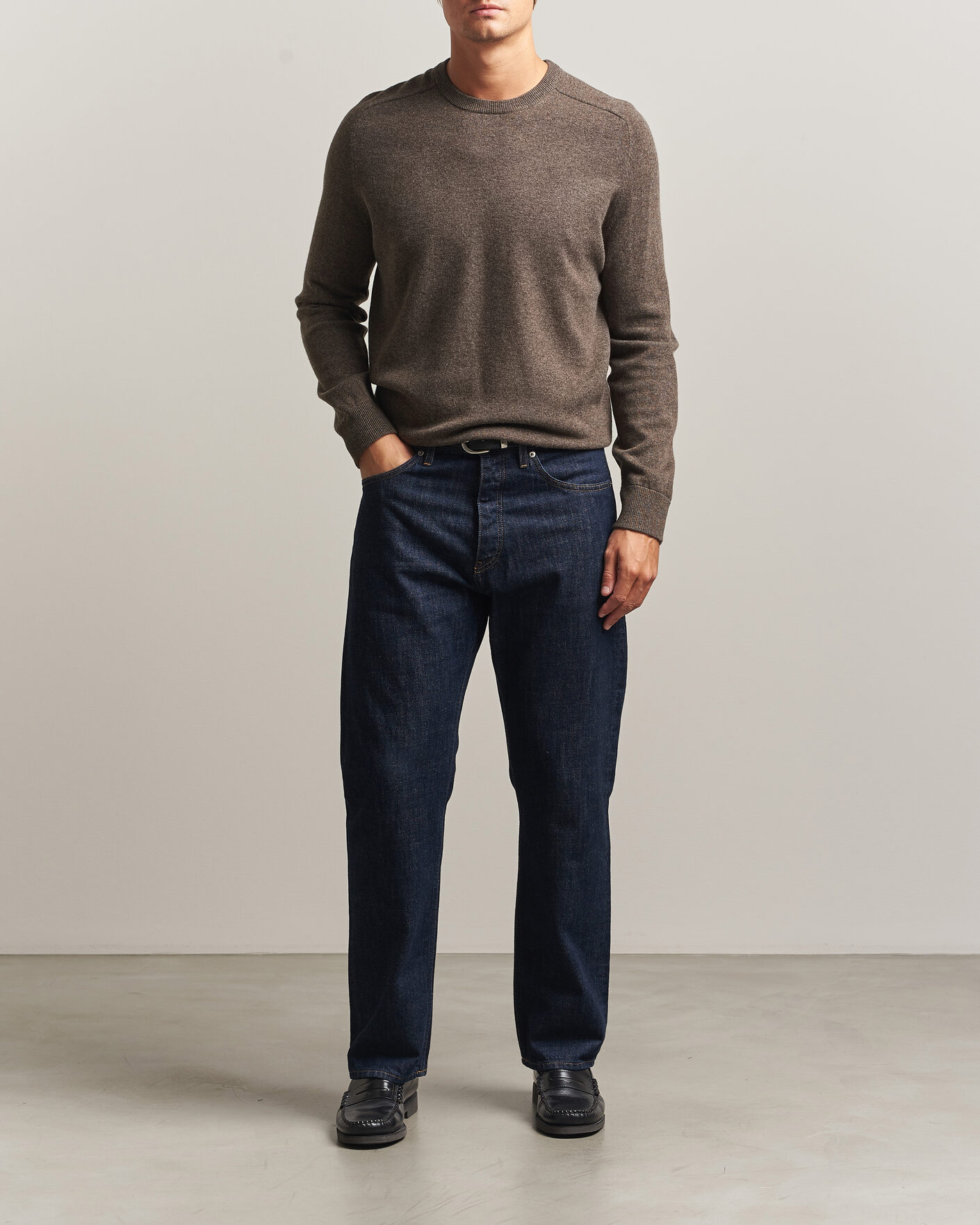Heren | Truien | Morris | Wilfred Cashmere O-Neck Brown