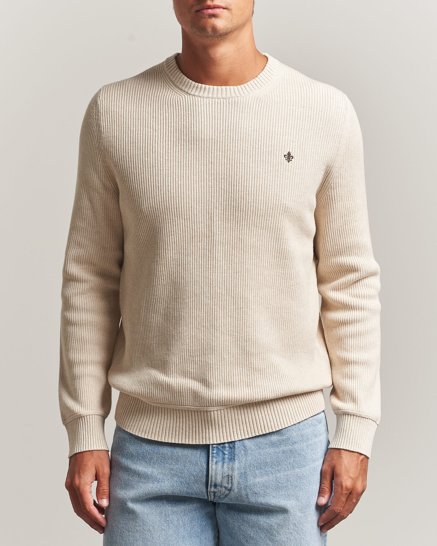 Heren | Truien | Morris | Colin O-Neck Khaki