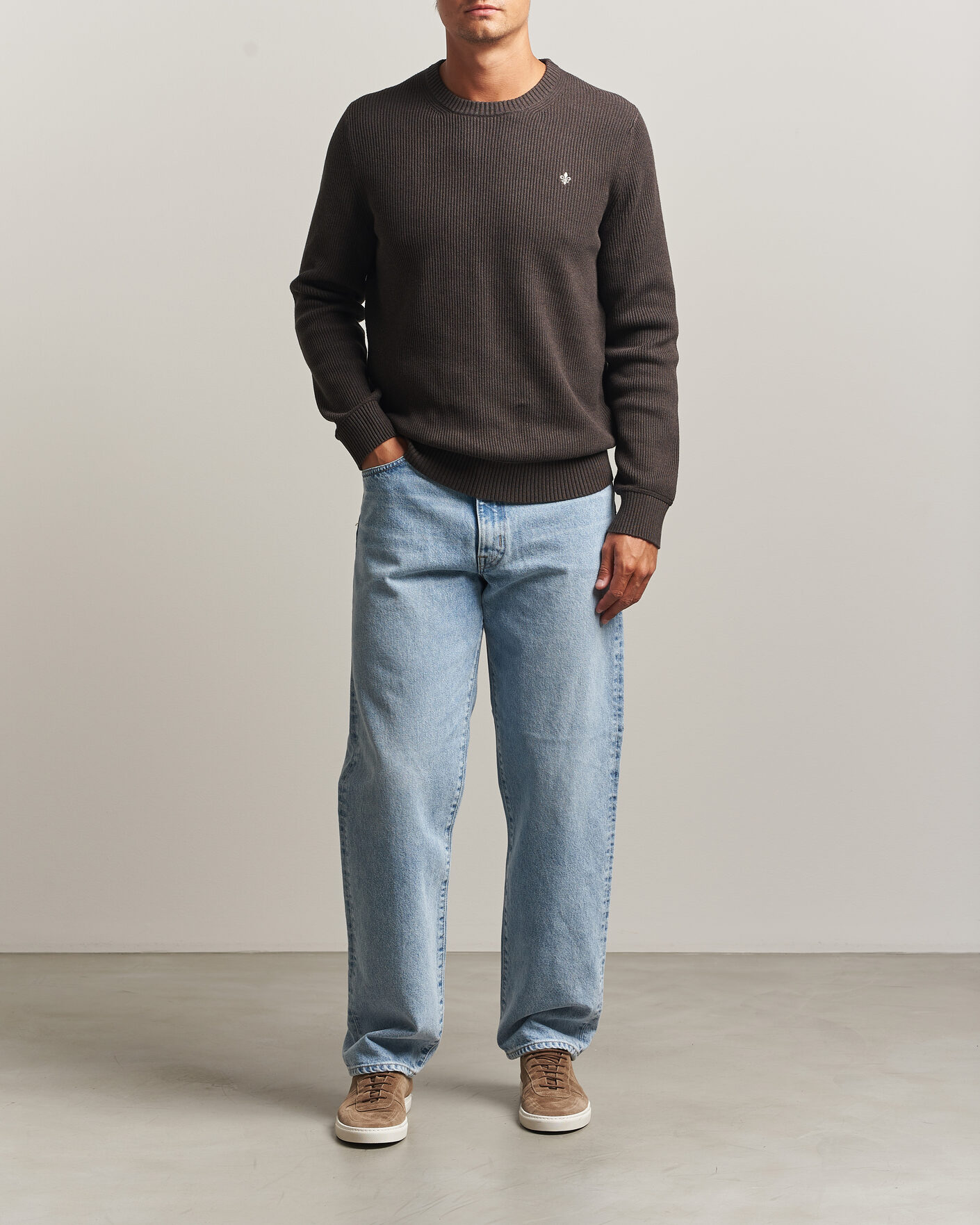 Heren | Truien | Morris | Colin O-Neck Brown