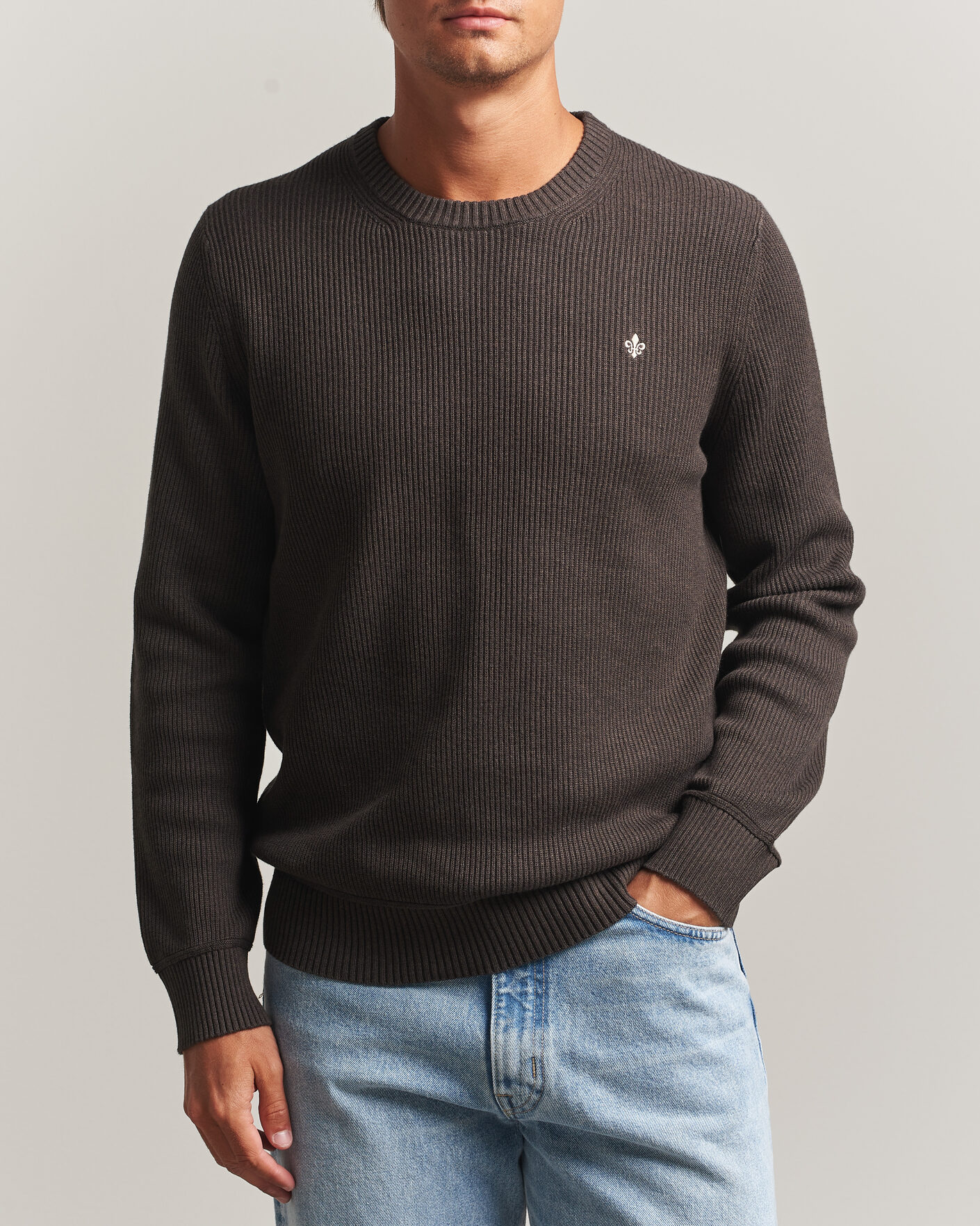 Heren | Truien | Morris | Colin O-Neck Brown