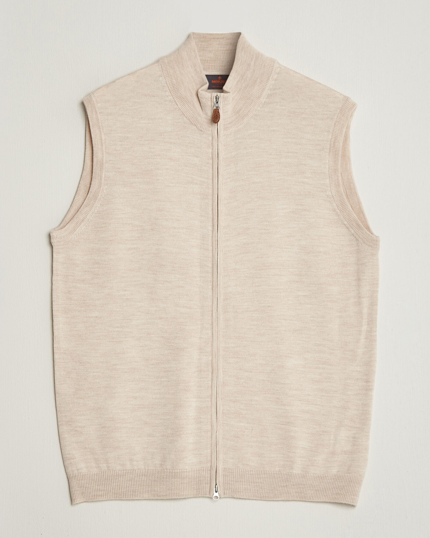 Heren | Truien | Morris | Merino Zip Vest Off White