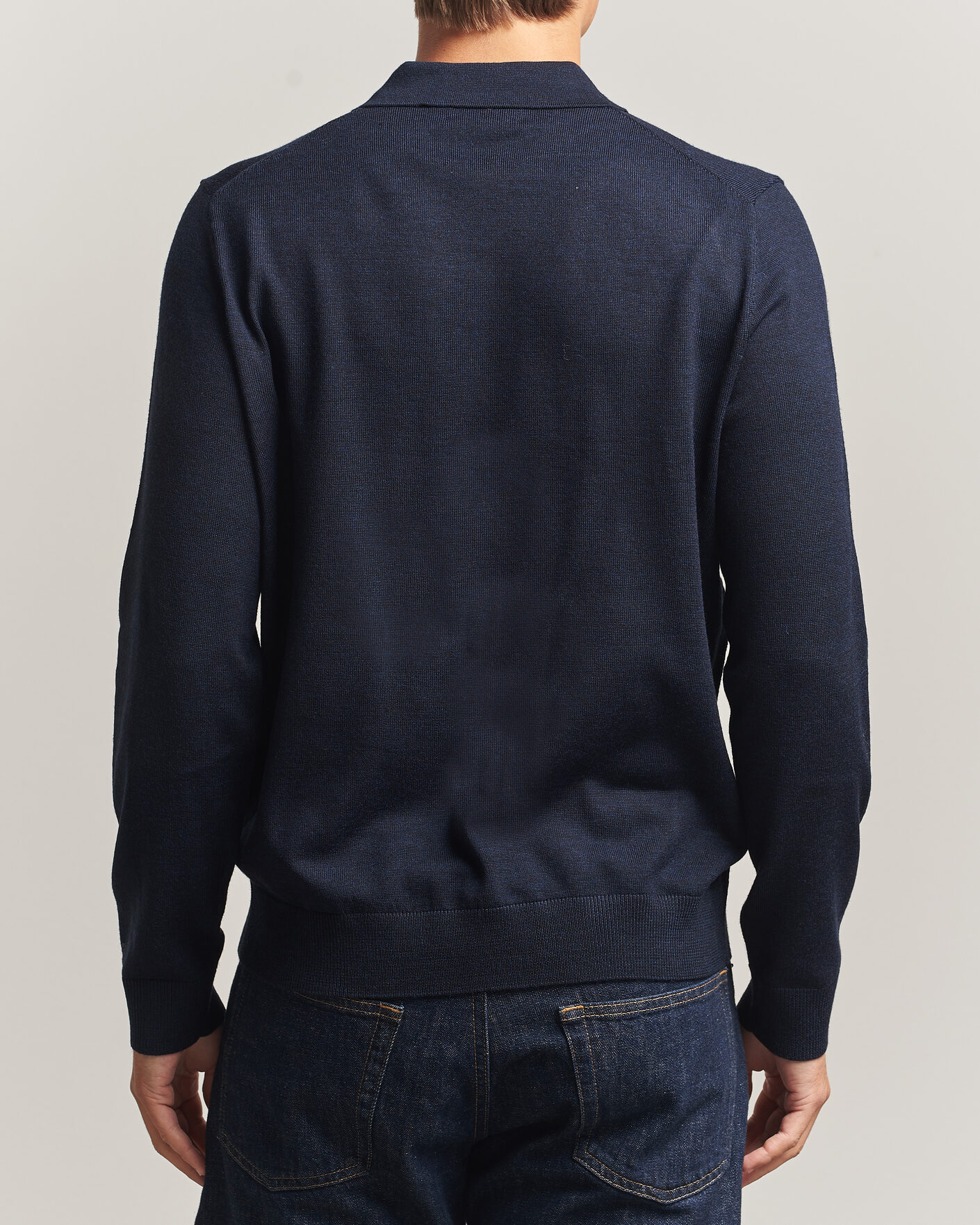 Heren | Truien | Morris | Merino Resort Polo Navy
