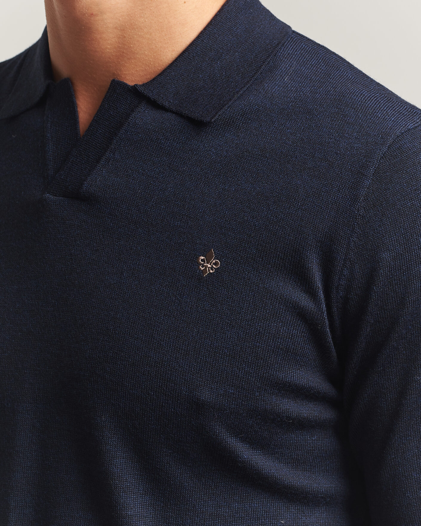 Heren | Truien | Morris | Merino Resort Polo Navy