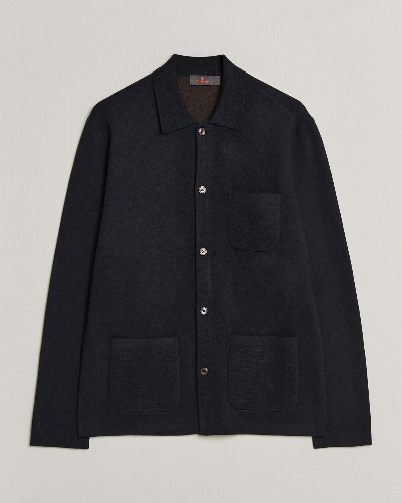 Heren | Truien | Morris | Dudley Knitted Overshirt Navy