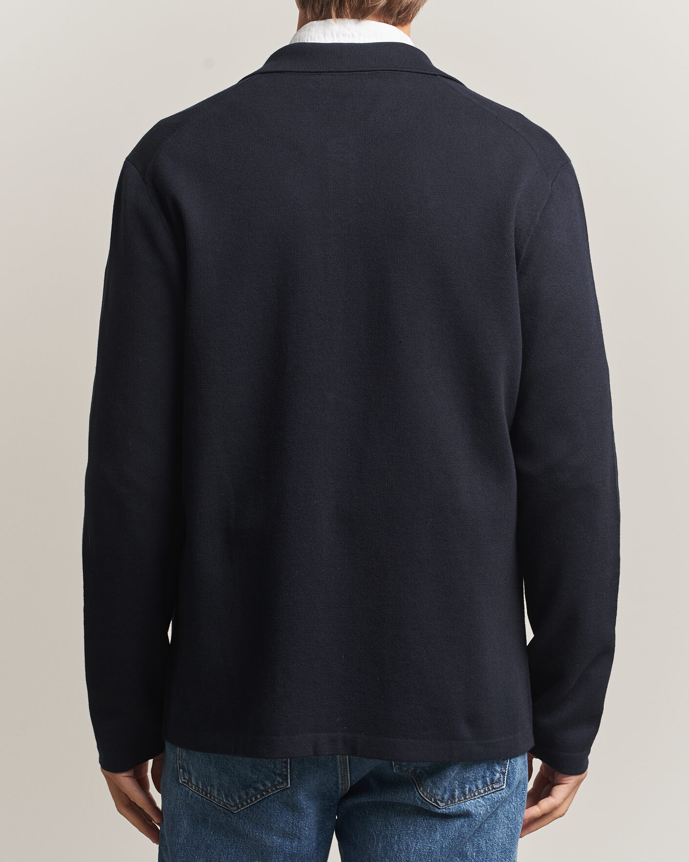 Heren | Truien | Morris | Dudley Knitted Overshirt Navy