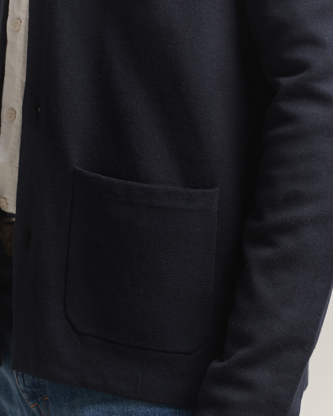 Heren | Truien | Morris | Dudley Knitted Overshirt Navy