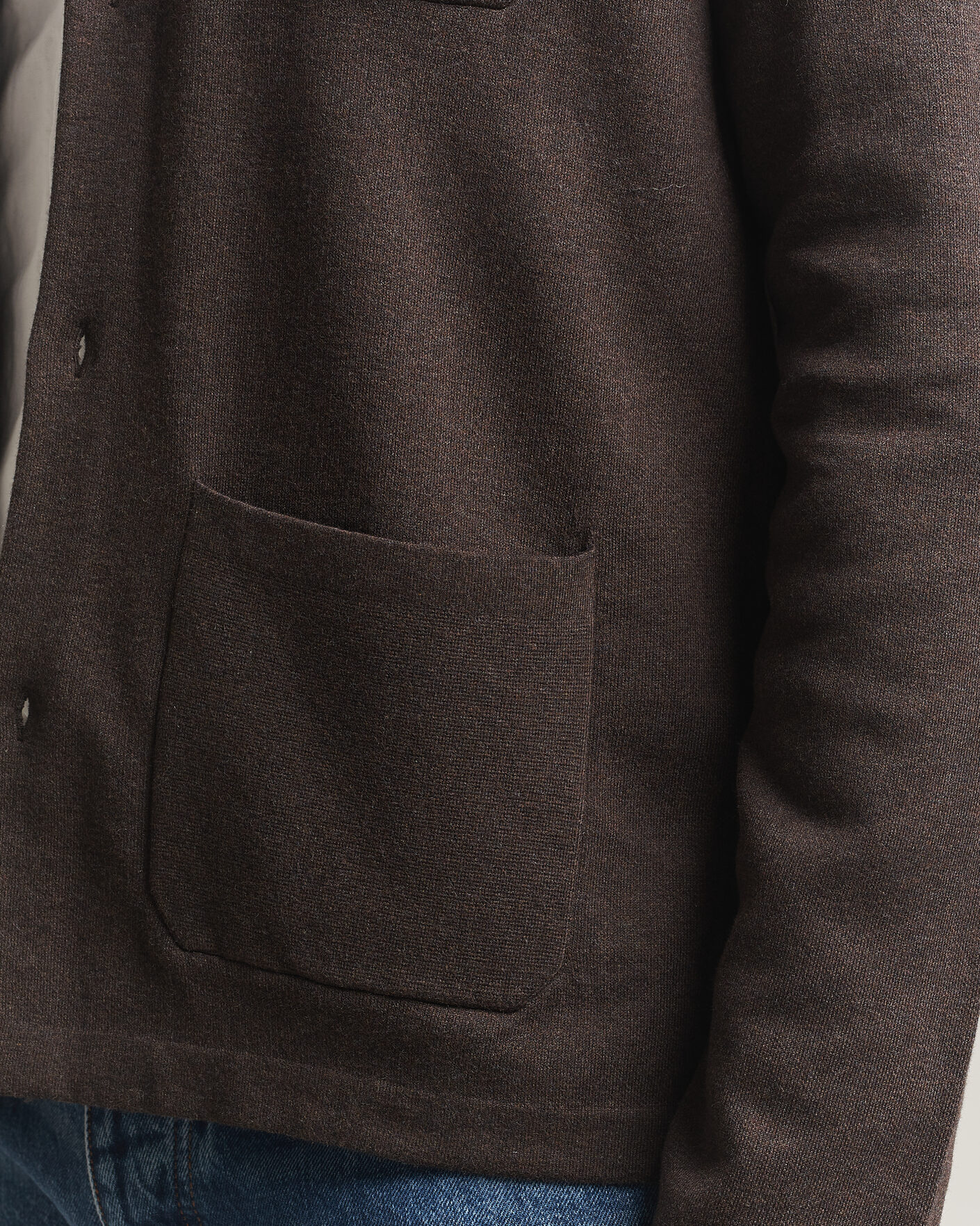 Heren | Truien | Morris | Dudley Knitted Overshirt Brown