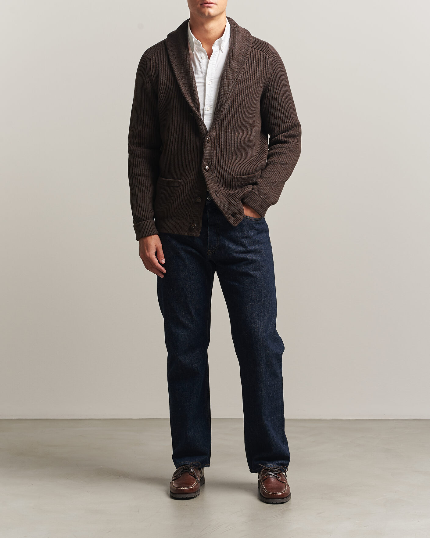 Heren | Truien | Morris | Brayden Shawl Cardigan Brown