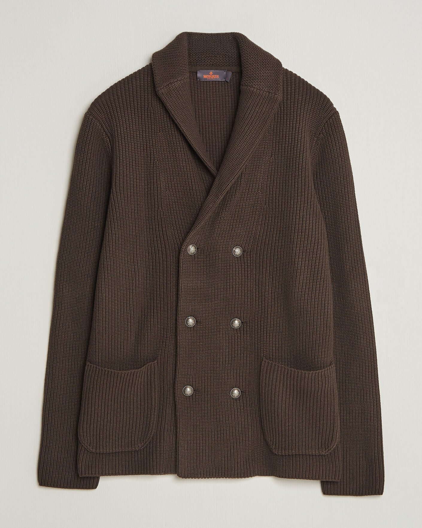 Heren | Truien | Morris | Brayden DB Shawl Cardigan Brown
