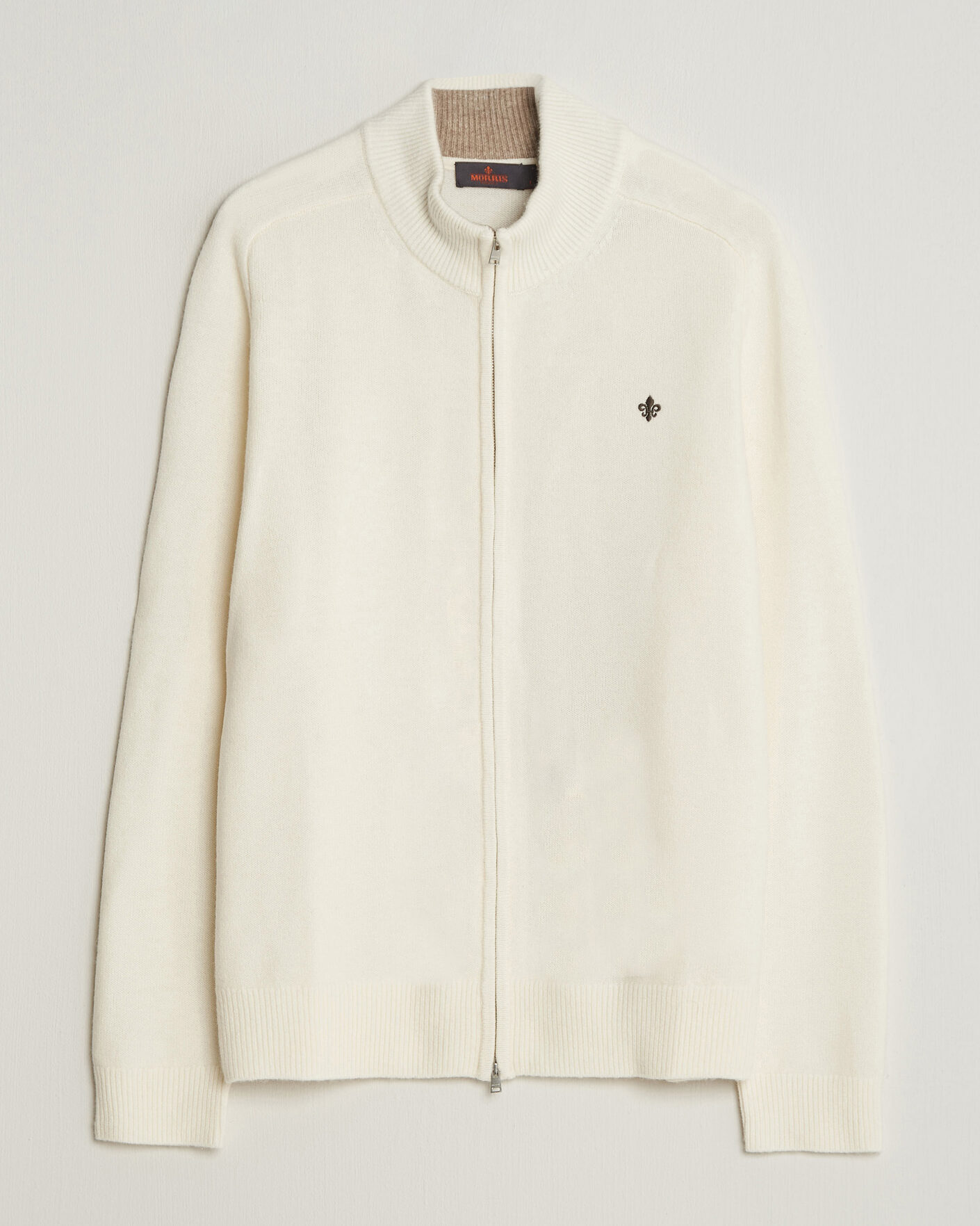Heren | Truien | Morris | Hertford Zip Cardigan Off White