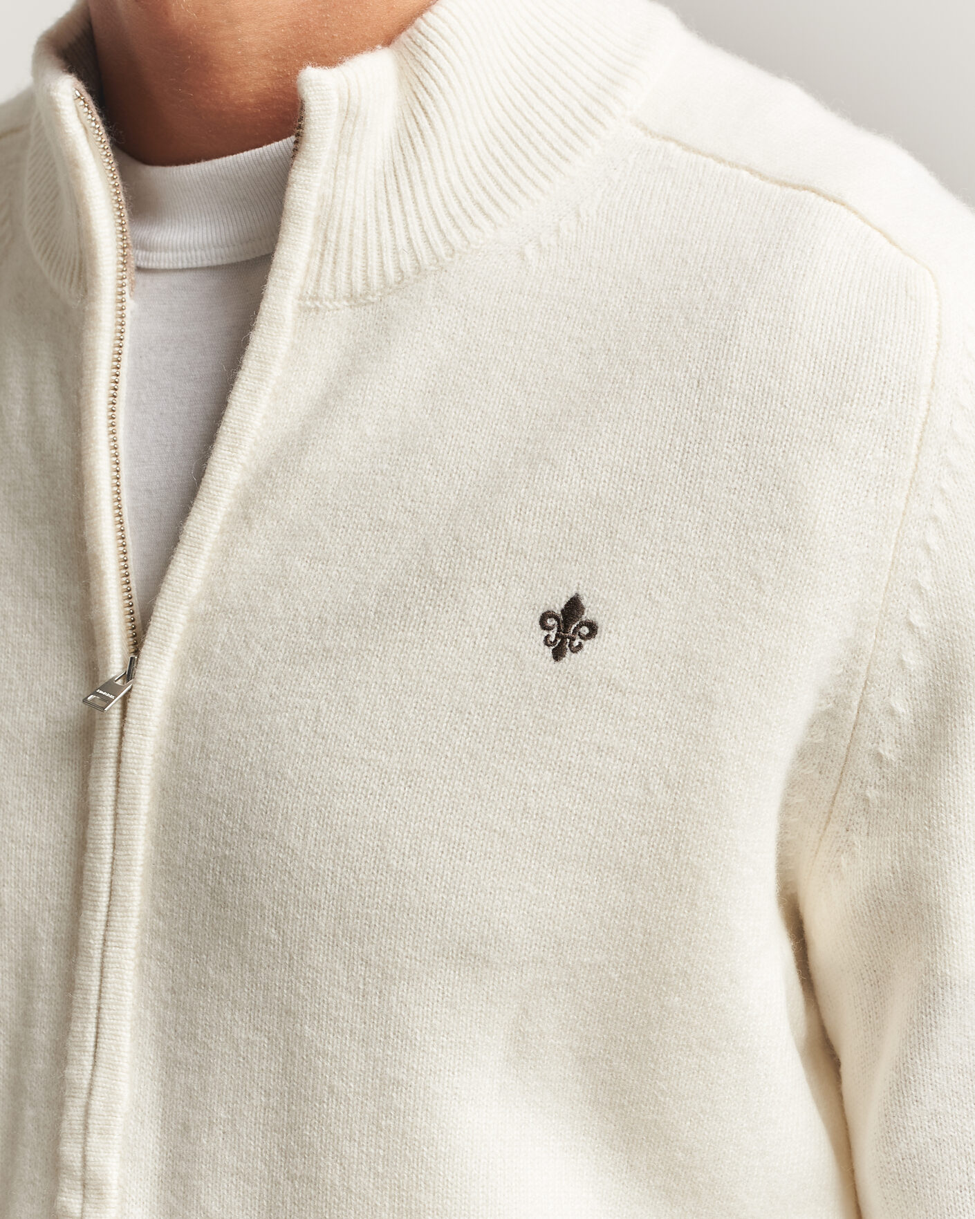 Heren | Truien | Morris | Hertford Zip Cardigan Off White