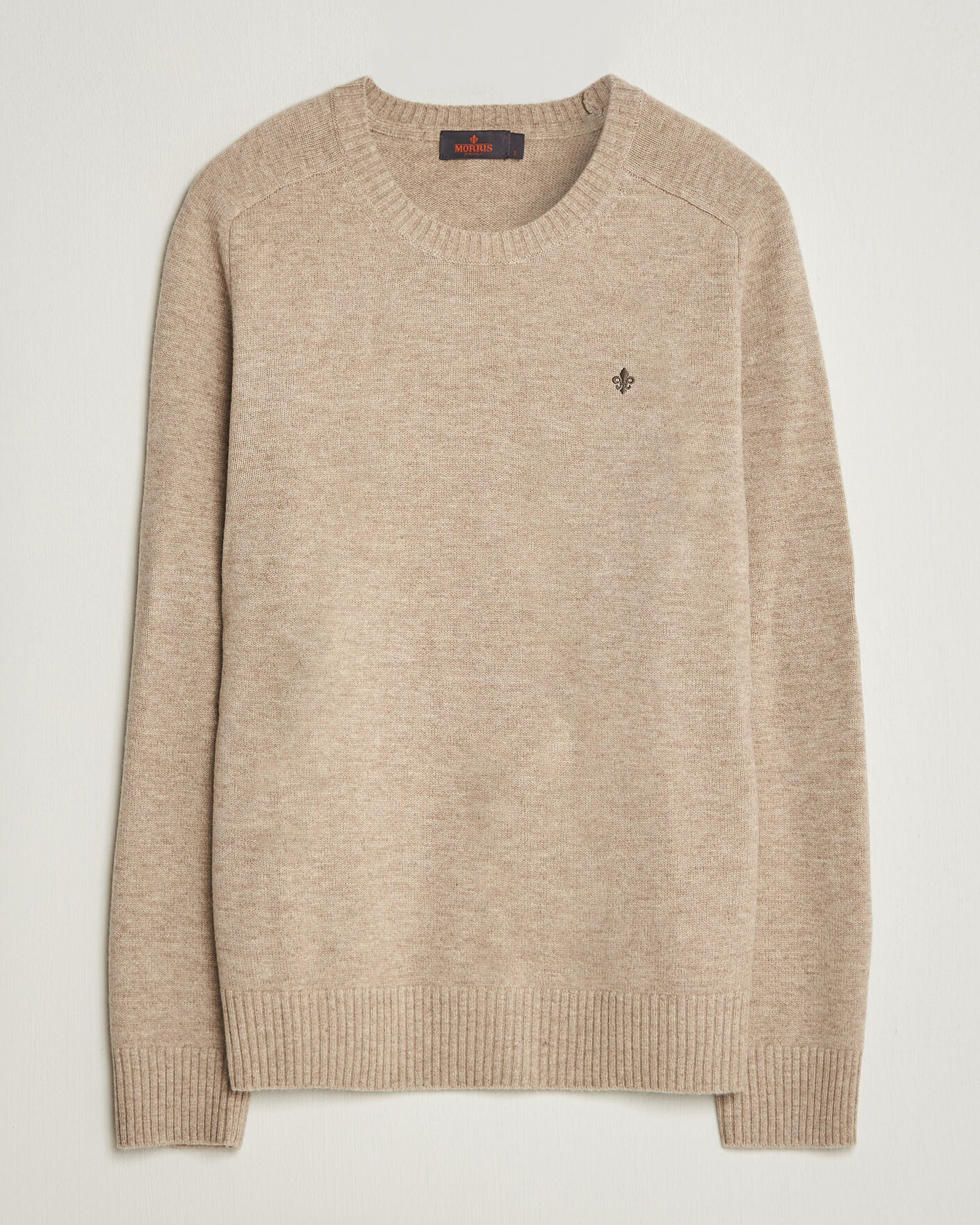 Heren | Truien | Morris | Hertford Lambswool Crew Neck Khaki